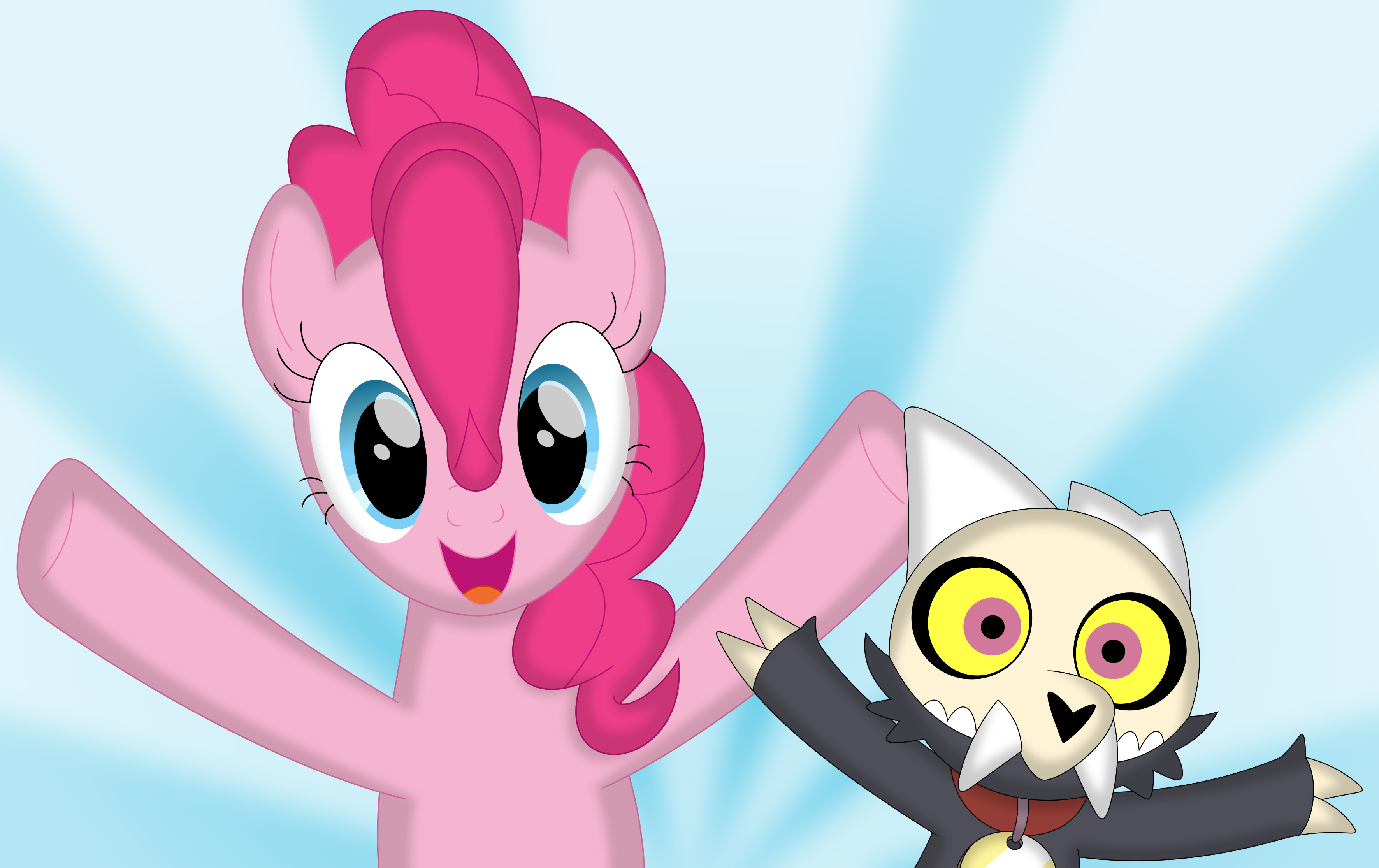 2837646 - safe, artist:porygon2z, pinkie pie, king (the owl house), the owl  house - Derpibooru