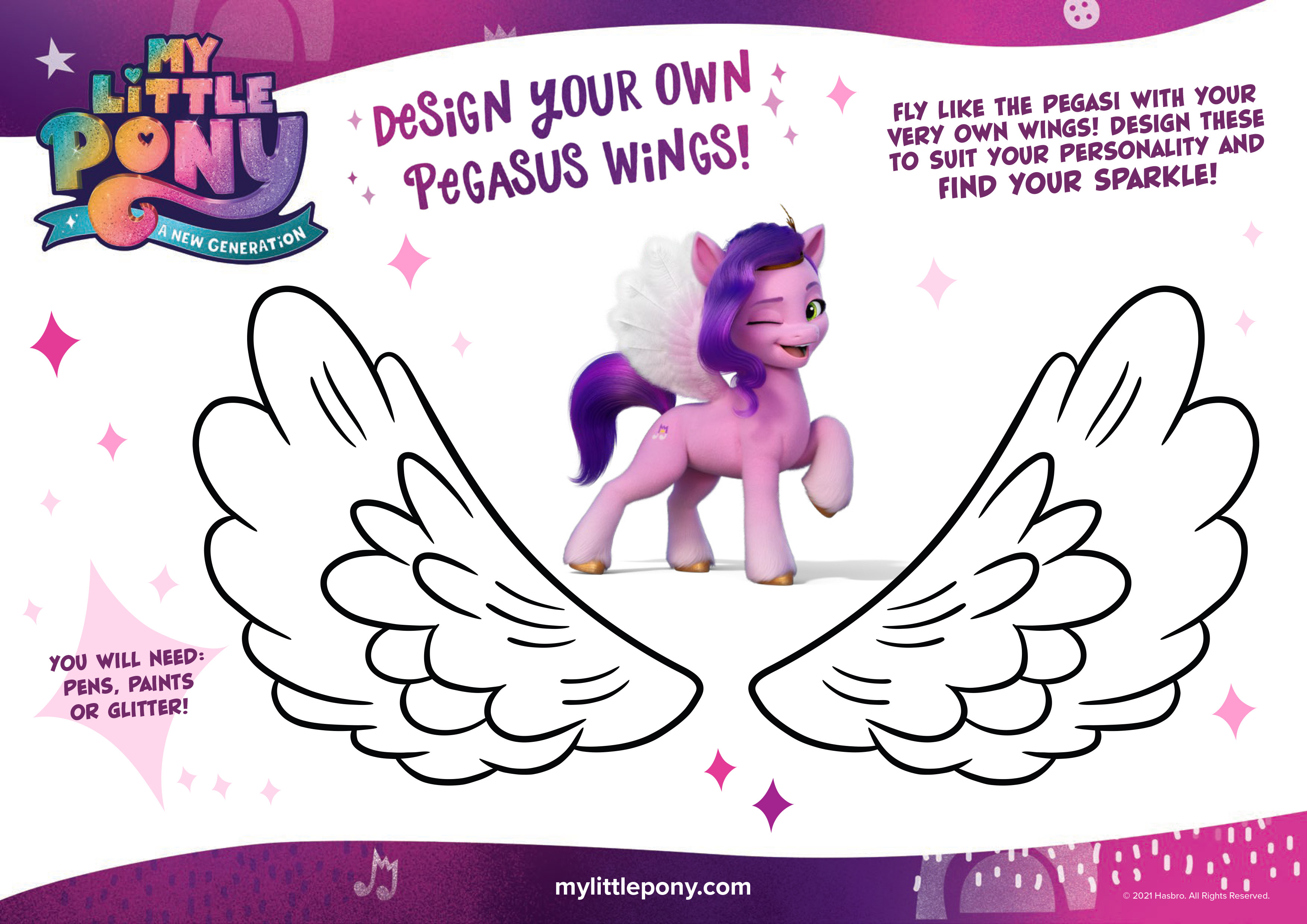 rarity with wings coloring pages