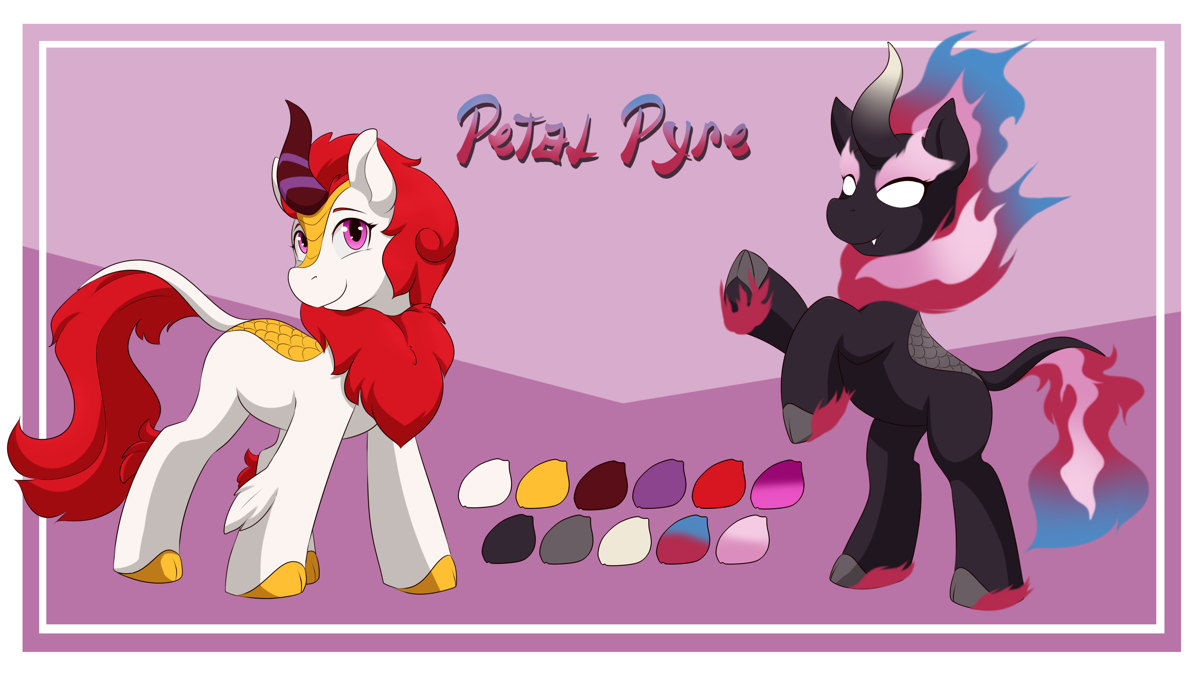Kirin Rearing #2776247 - safe, artist:cainesart, oc, oc only, oc:petal pyre, kirin ...