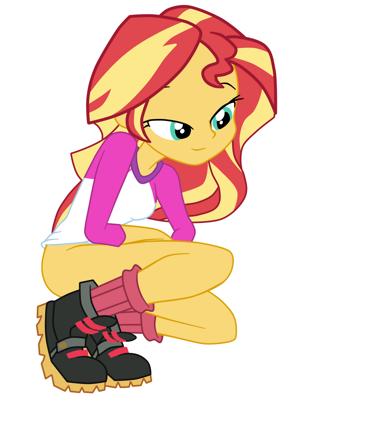 2788805 - suggestive, artist:gmaplay, sunset shimmer, equestria girls, g4,  my little pony equestria girls: legend of everfree, bottomless, bunset  shimmer, camp everfree outfits, clothes, nudity, partial nudity, simple  background, solo, transparent ...