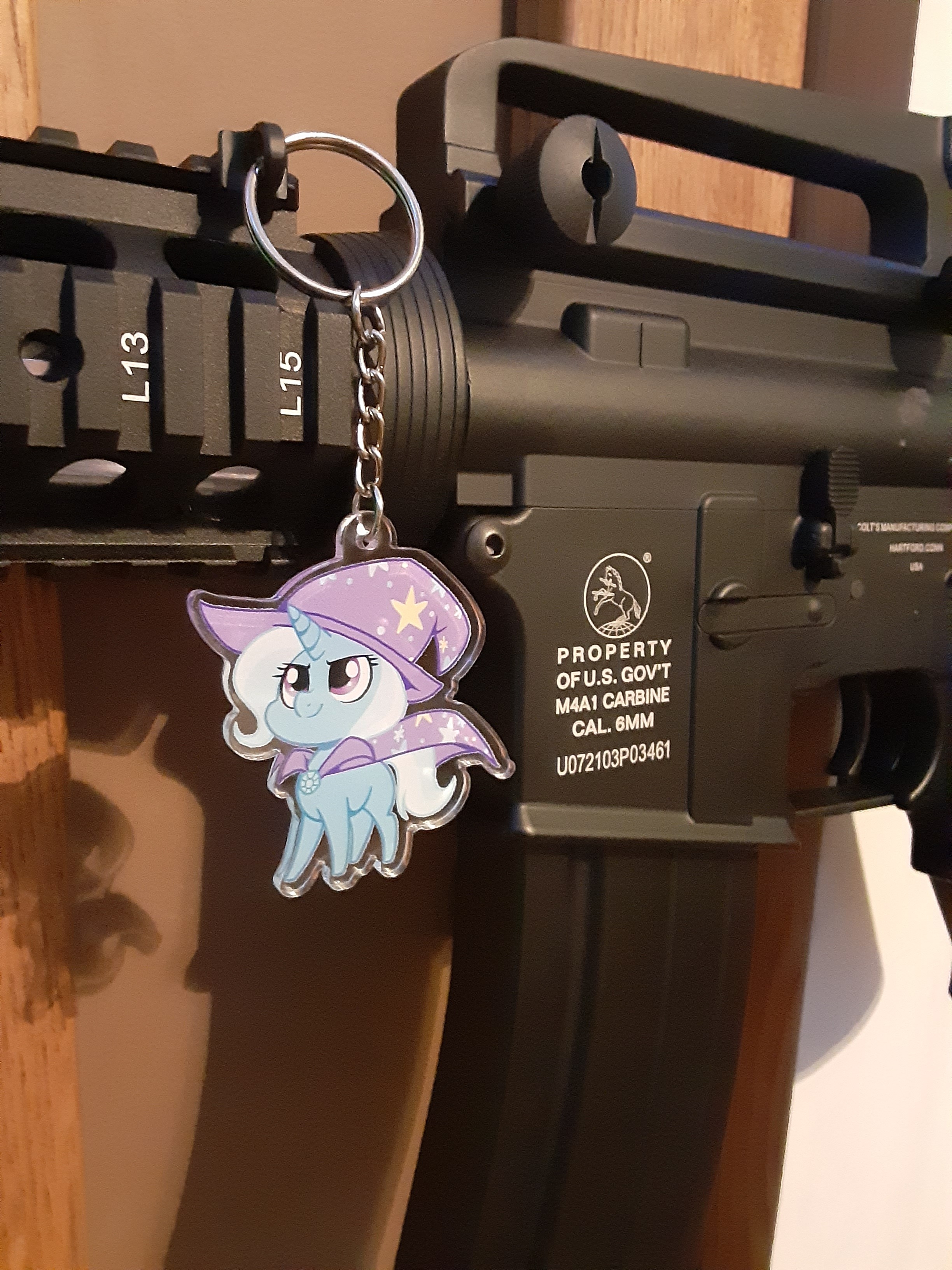 2777982 artist needed, safe, trixie, airsoft, ar15, gun, gun charm