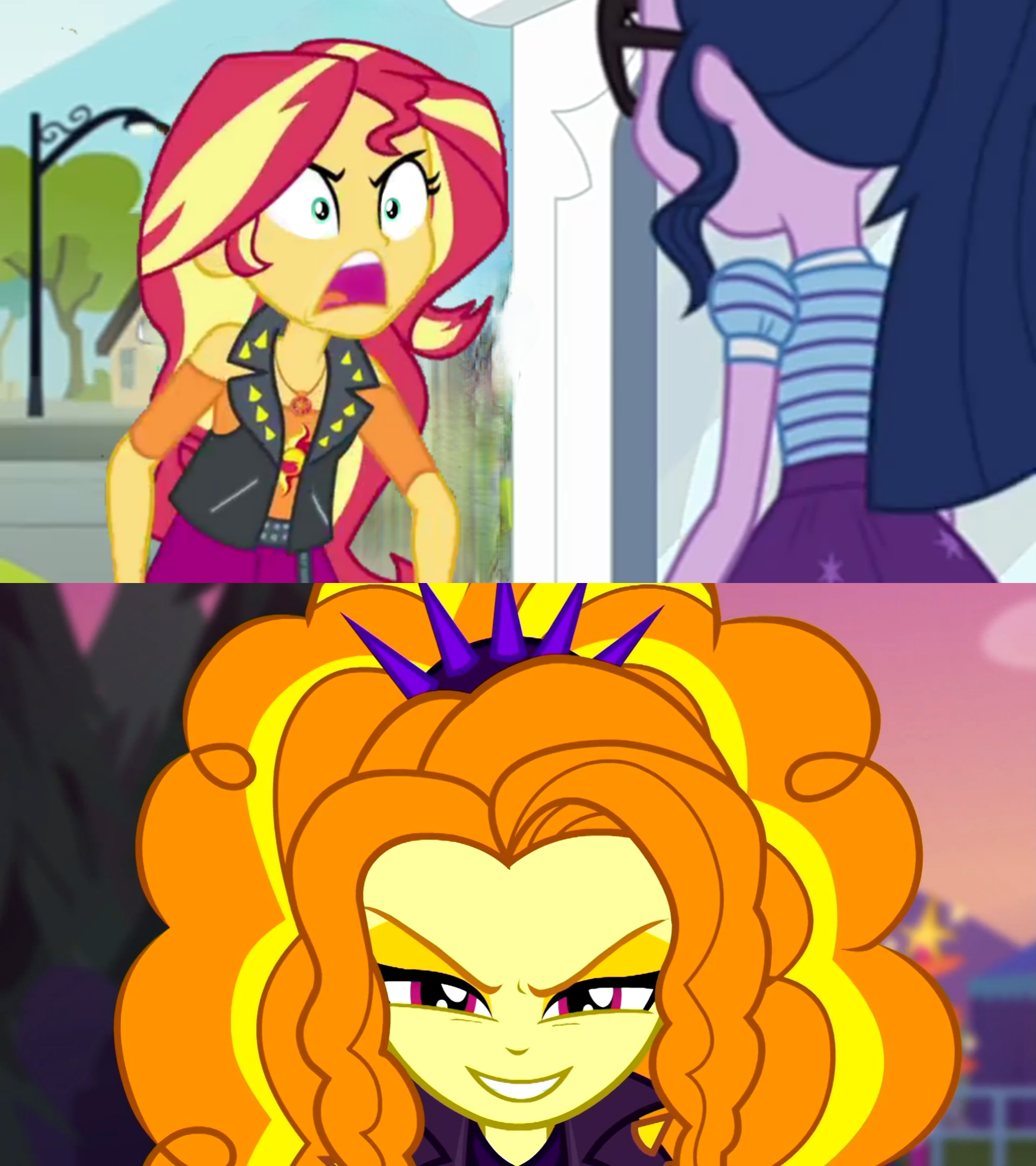 2778090 Safe Edit Edited Screencap Screencap Adagio Dazzle Sci Twi Sunset Shimmer 5319