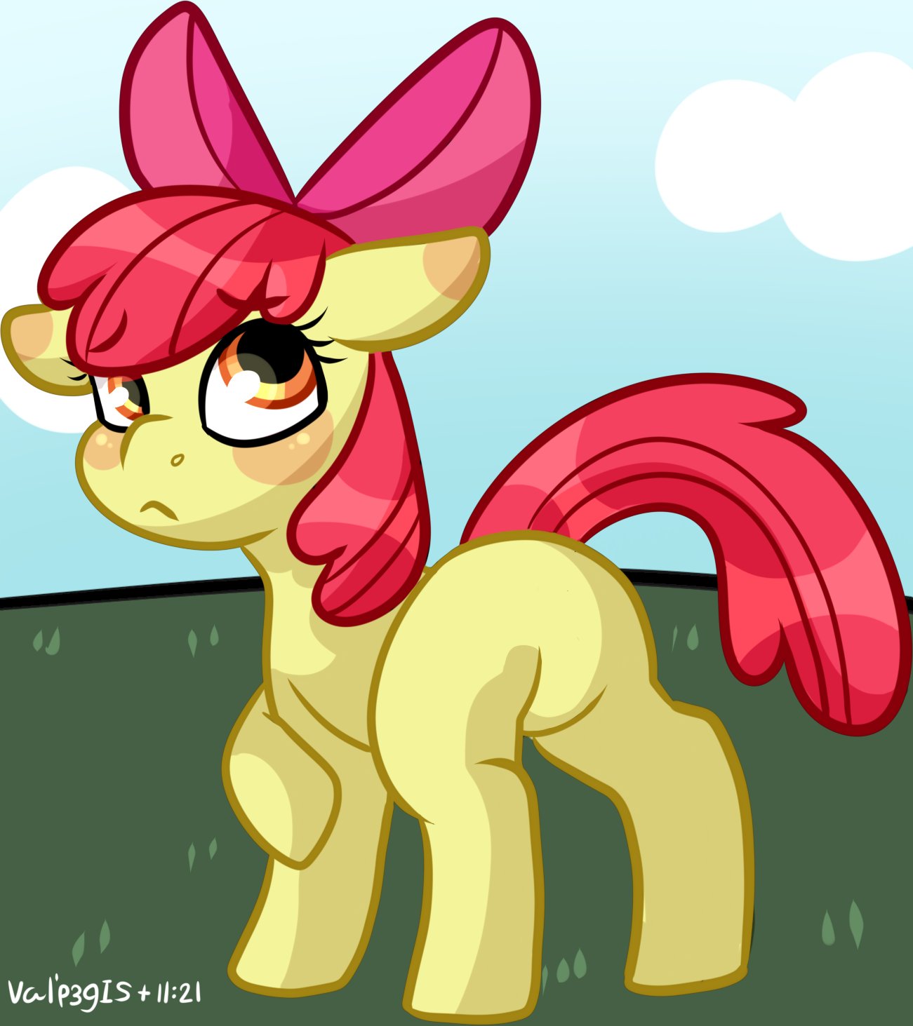  2781815 Safe Artist walpurgie Apple Bloom Earth Pony Pony Bloom 