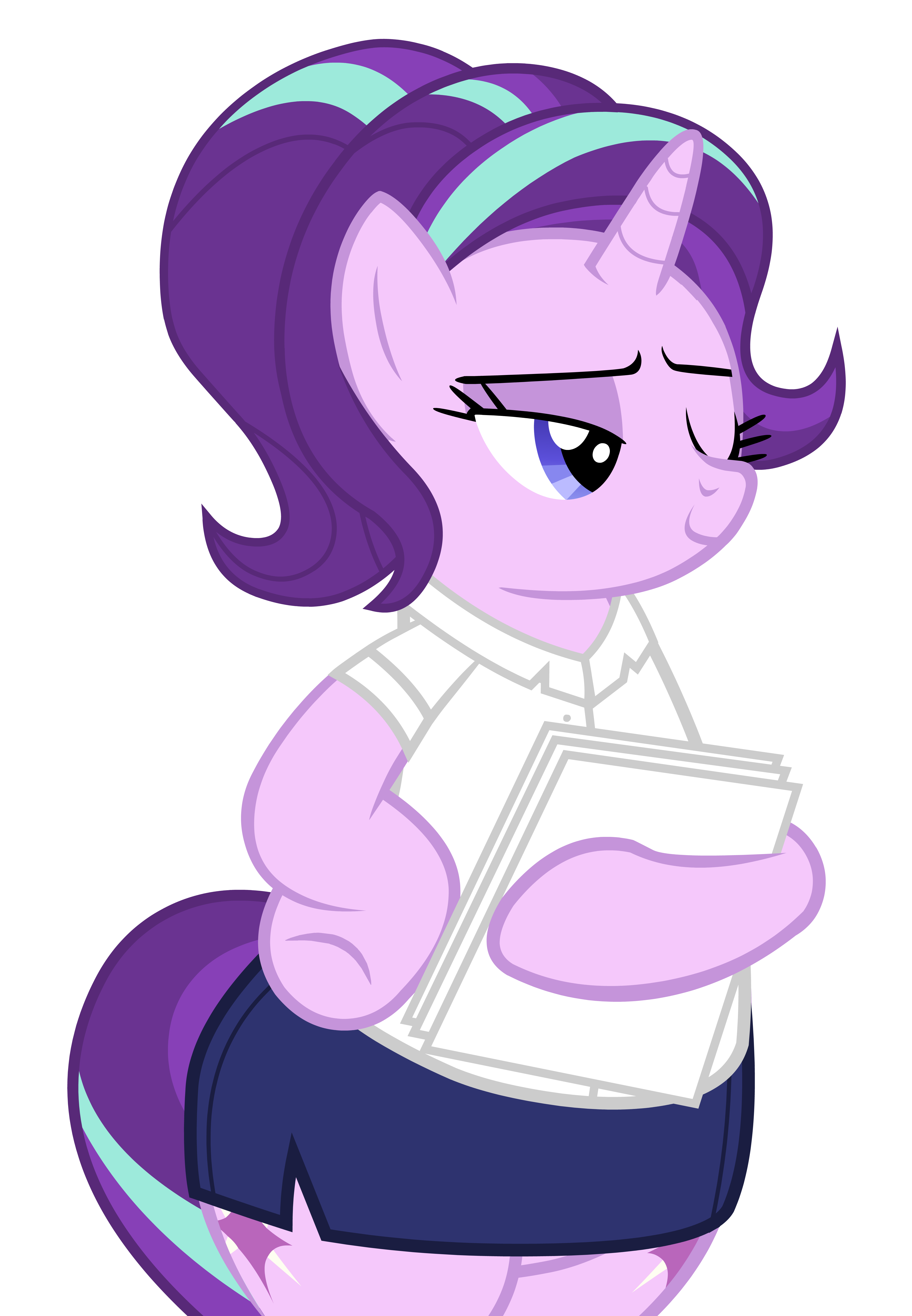 2364215 - safe, artist:lou, starlight glimmer, pony, unicorn, g4, awkward,  female, looking away, mare, meme, monkey puppet, nervous, ponified meme,  shifty eyes, solo, sweat - Derpibooru