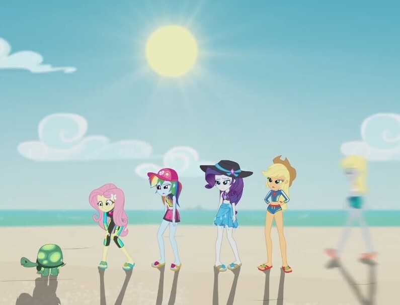 #2854317 - safe, screencap, applejack, derpy hooves, fluttershy ...