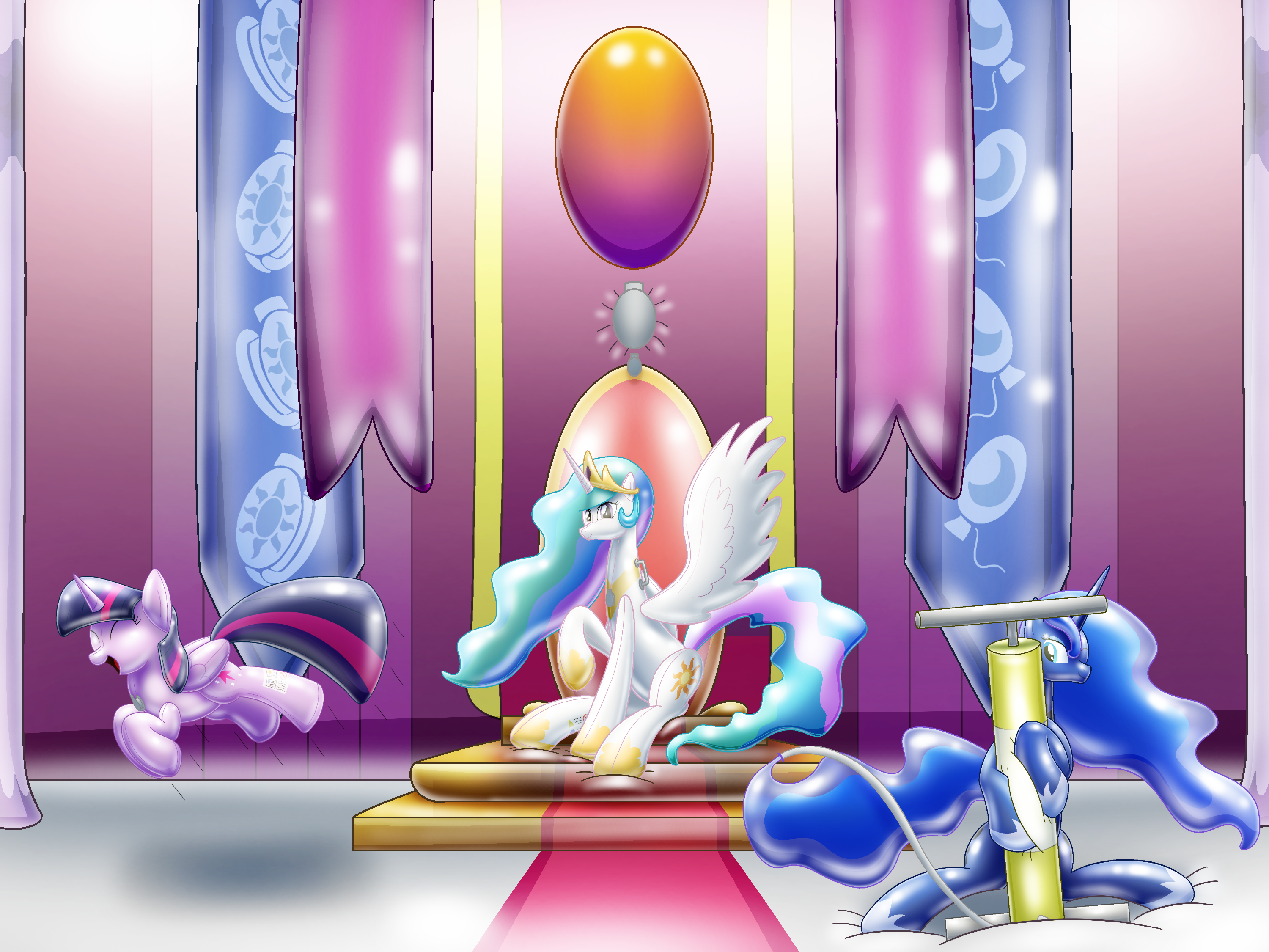 1197176 - safe, artist:azaleasdolls, artist:fannitasticfangirl, princess  cadance, princess celestia, princess luna, twilight sparkle, alicorn,  mermaid, pony, siren, g4, alicorn tetrarchy, bare shoulders, bubble,  clothes, crossover, crown, fins, jewelry