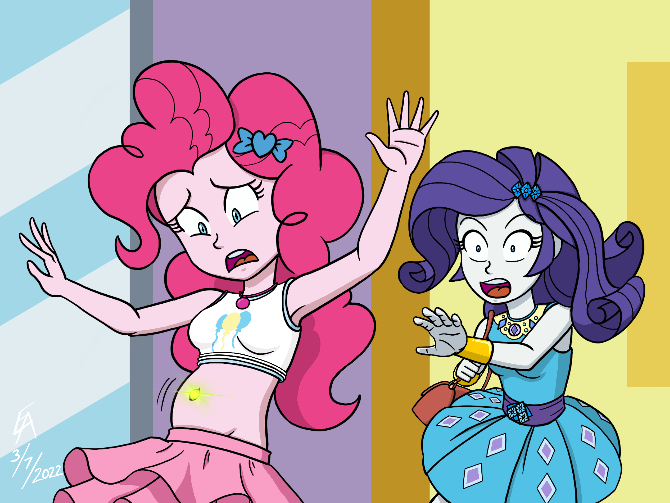 #2951460 safe artist:mayorlight pinkie pie rarity human