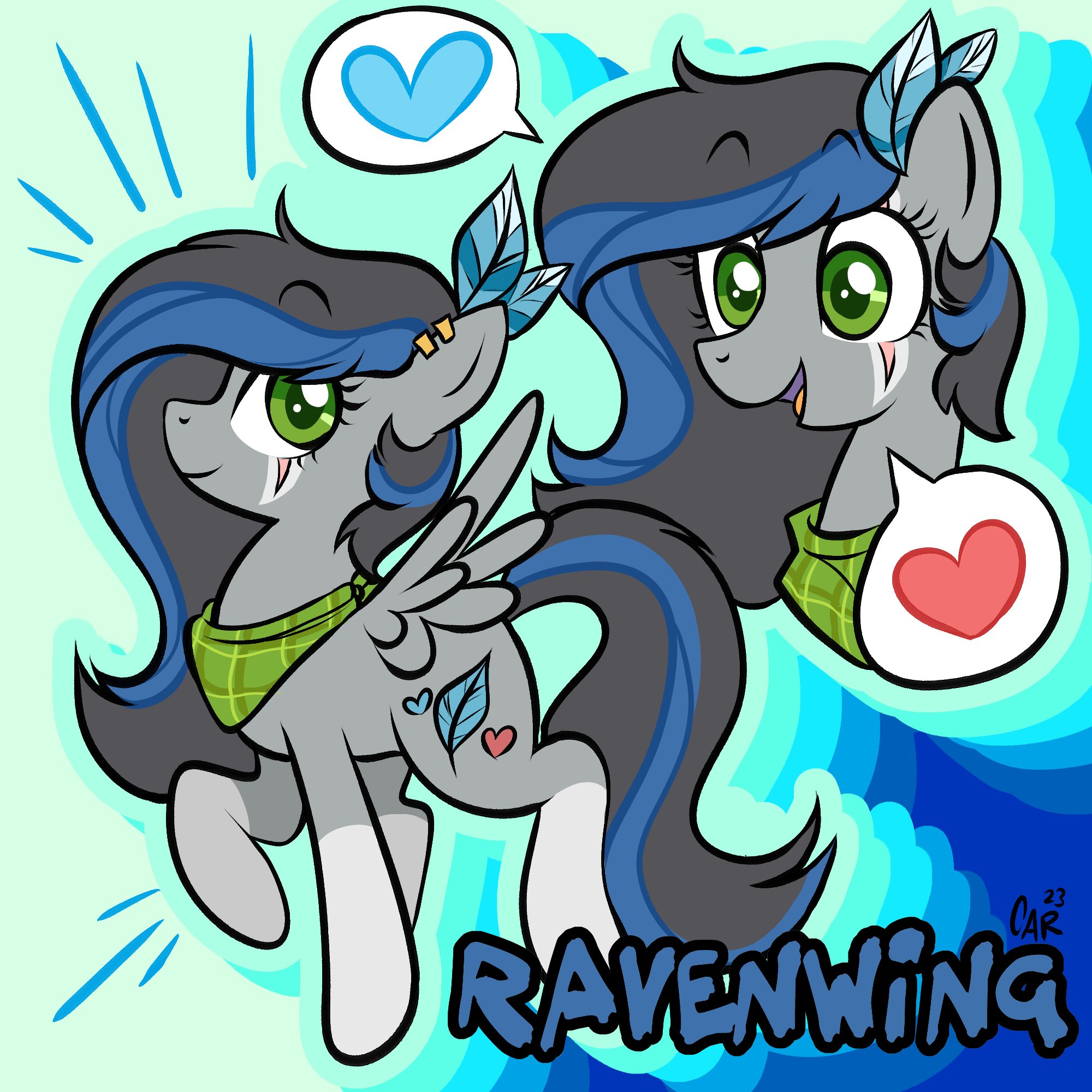 #3074283 - safe, artist:gop_goopy, oc, oc only, pegasus, pony, heart ...