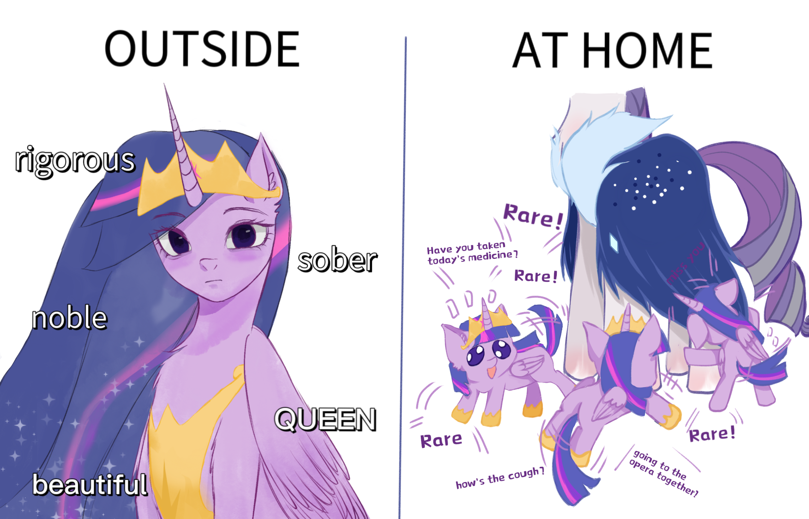 Last Problem Rarity Drawing #3106737 - safe, artist:ecor土土, rarity, twilight sparkle, alicorn, pony ...