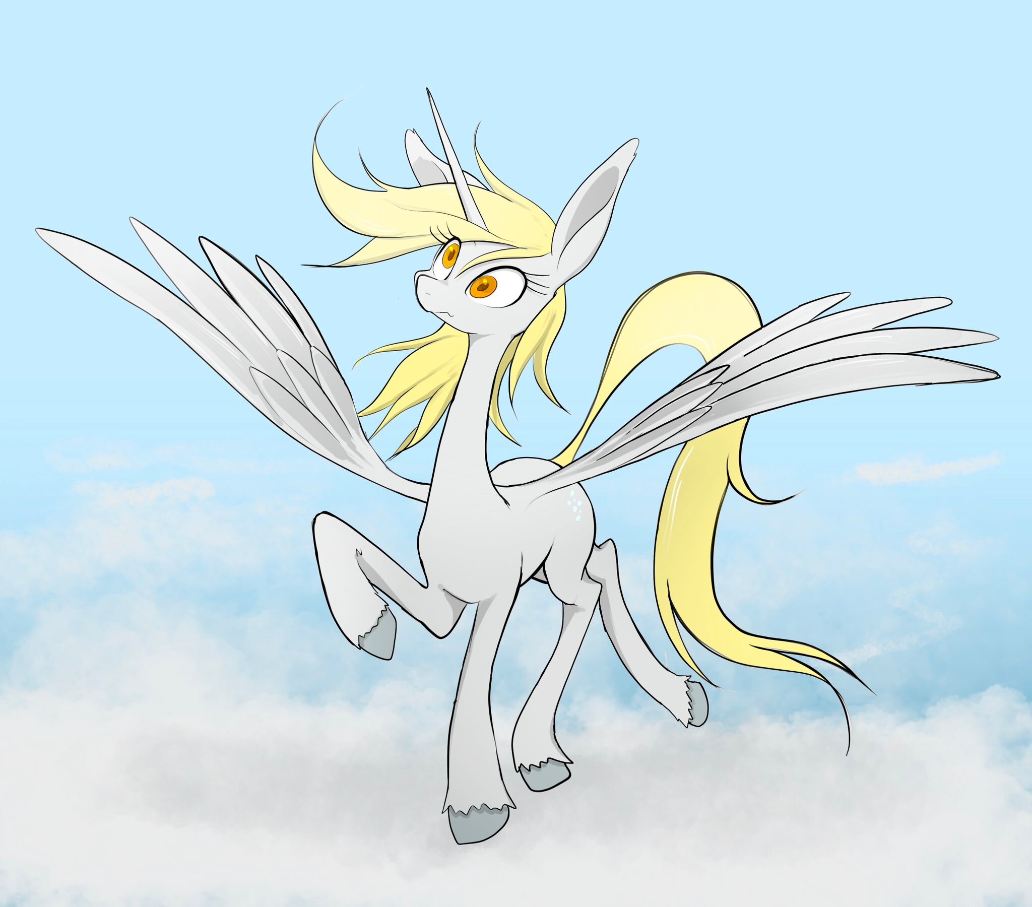 #3172361 - safe, artist:noupu, derpy hooves, alicorn, pegasus, pony, g4 ...