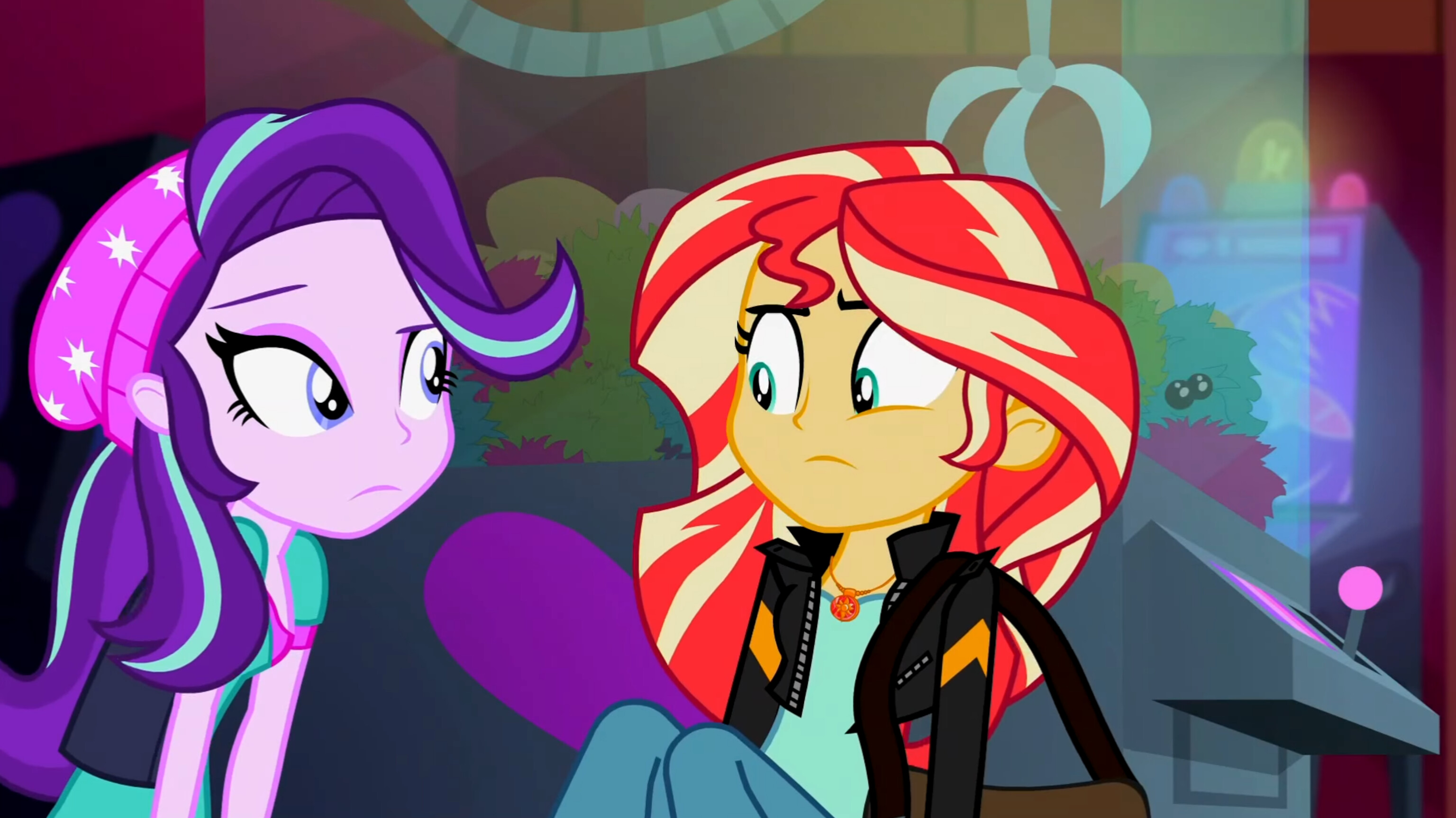 #3157255 - safe, screencap, starlight glimmer, sunset shimmer, human ...