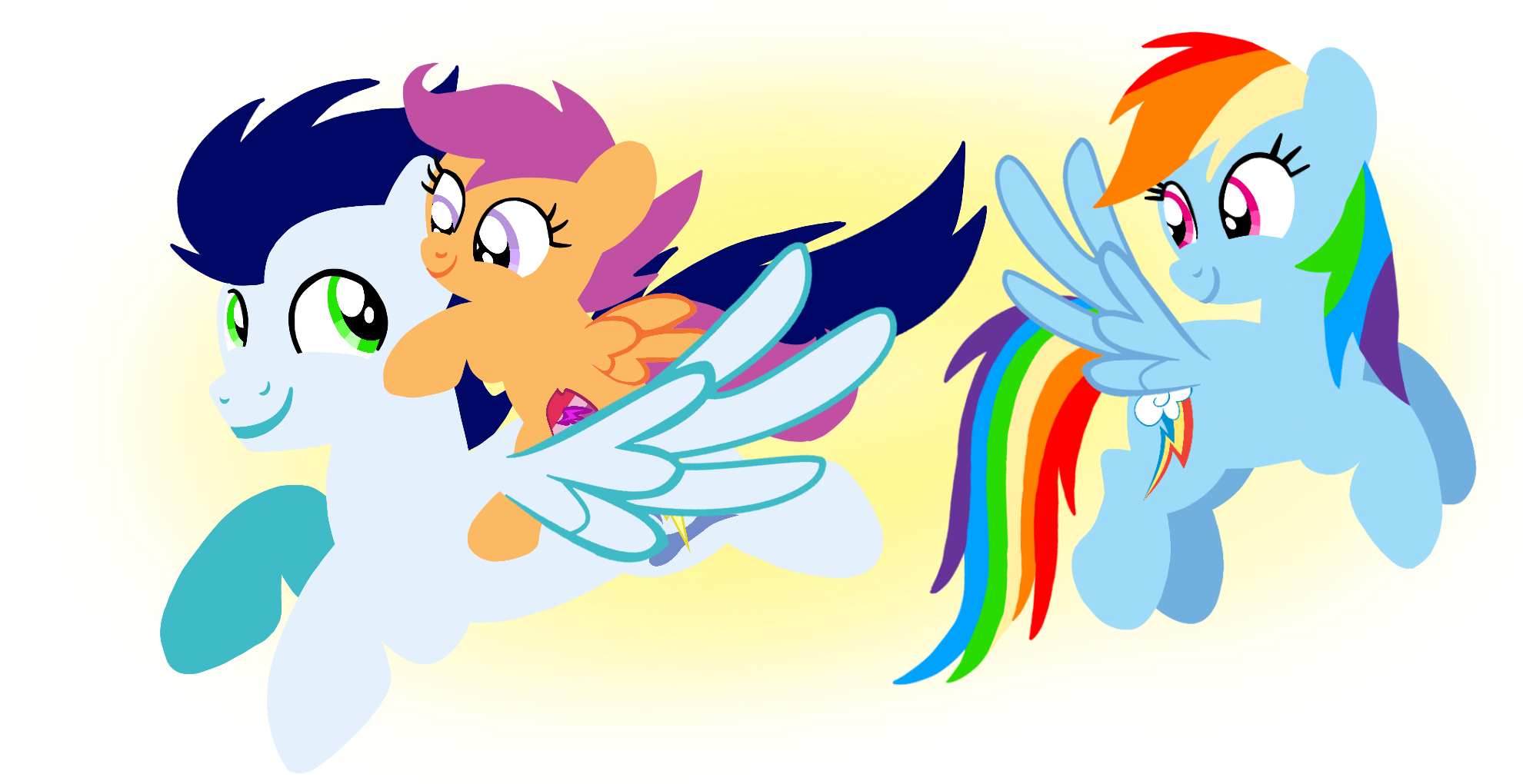 Rainbow Dash and baby Scootaloo by MLPLary6 on DeviantArt