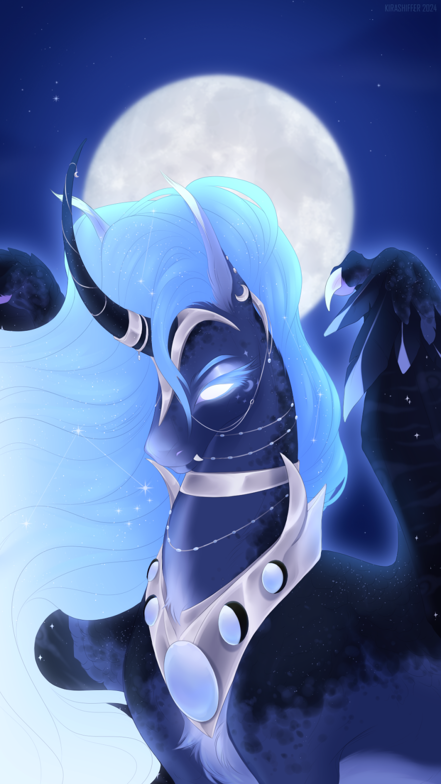 3466042 safe, artistdementra369, princess luna, alicorn, pony, g4