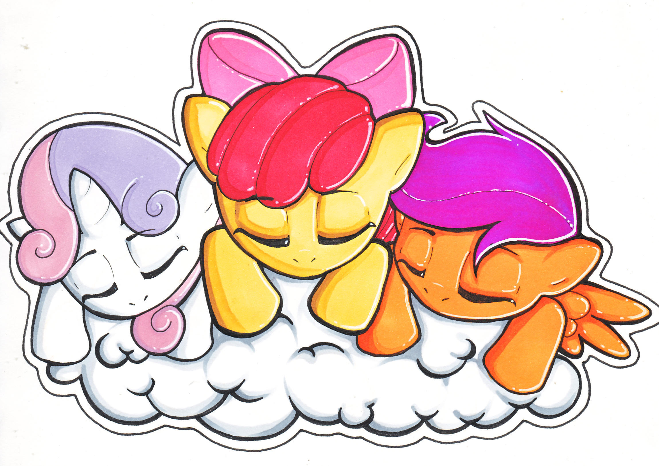 3468354 safe, artistsillydabillie, apple bloom, scootaloo