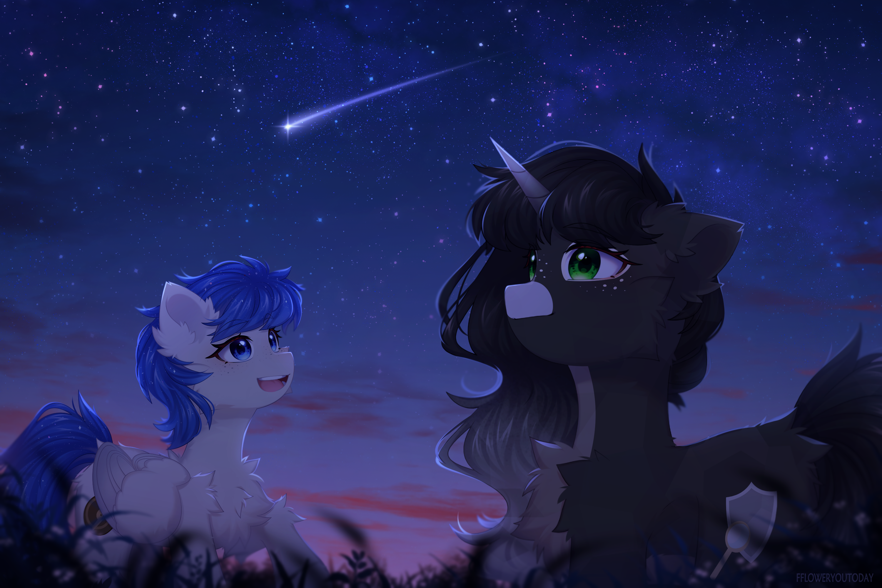 #3470545 - safe, artist:floweryoutoday, oc, oc:obsidian limelight, oc ...
