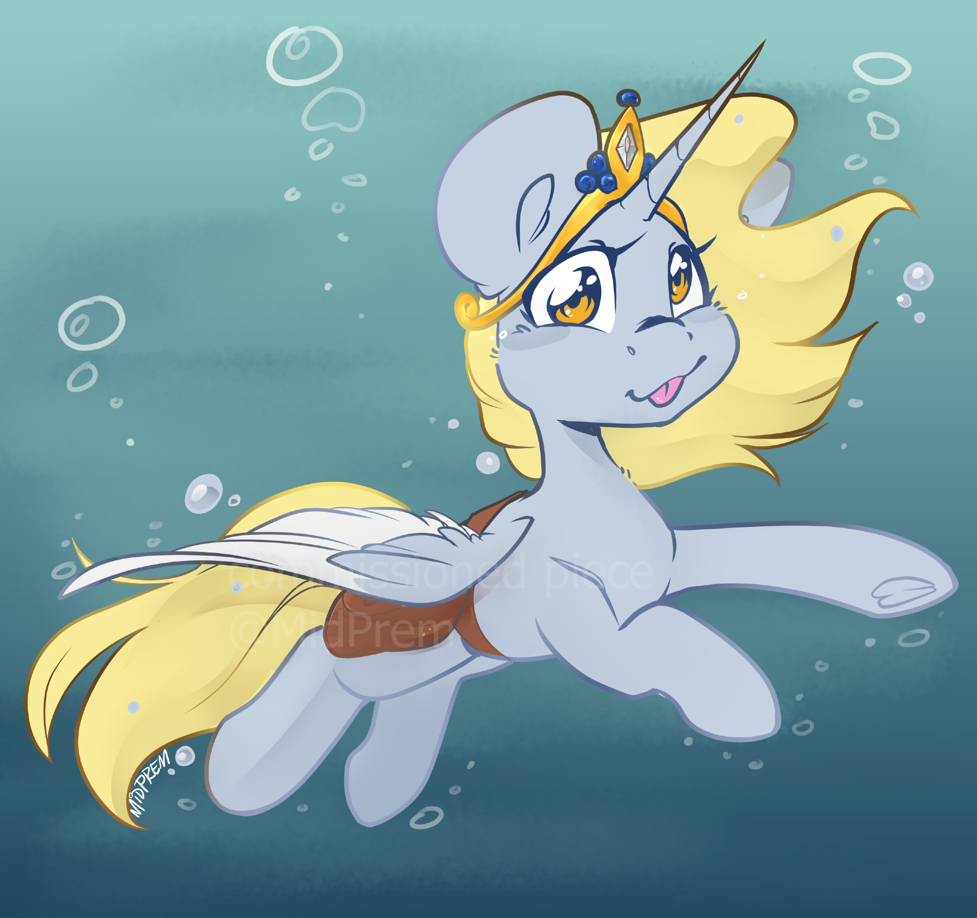 #3491307 - safe, artist:midnightpremiere, derpy hooves, alicorn, pony ...
