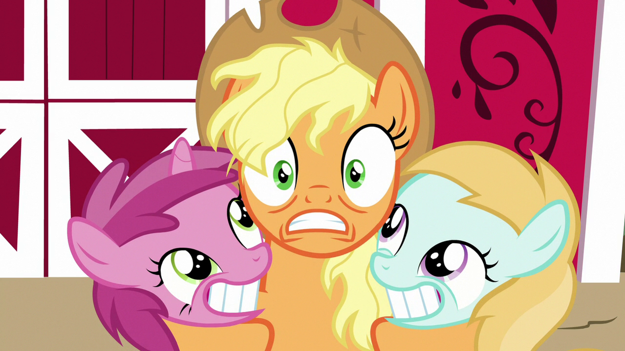 #3517005 - safe, screencap, applejack, rosy gold, ruby pinch, earth ...