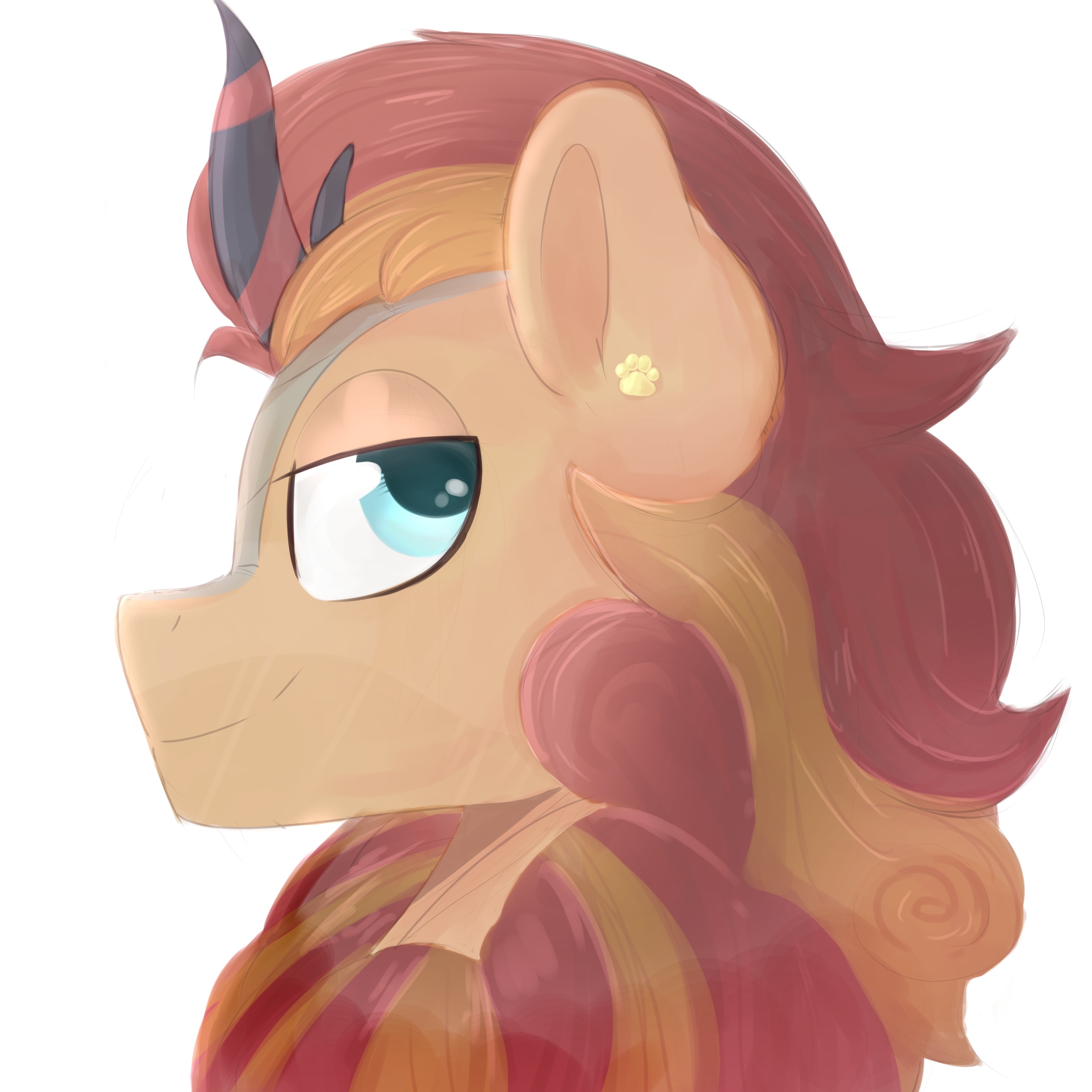 #3348409 - safe, artist:nozukz, oc, oc:pixel cache, kirin, bust ...