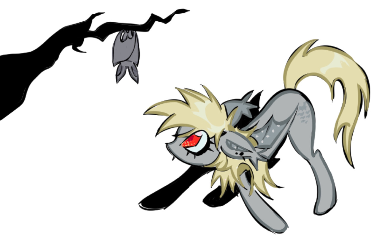 #3362201 - safe, artist:punkieple, derpy hooves, bat, bat pony, pony ...