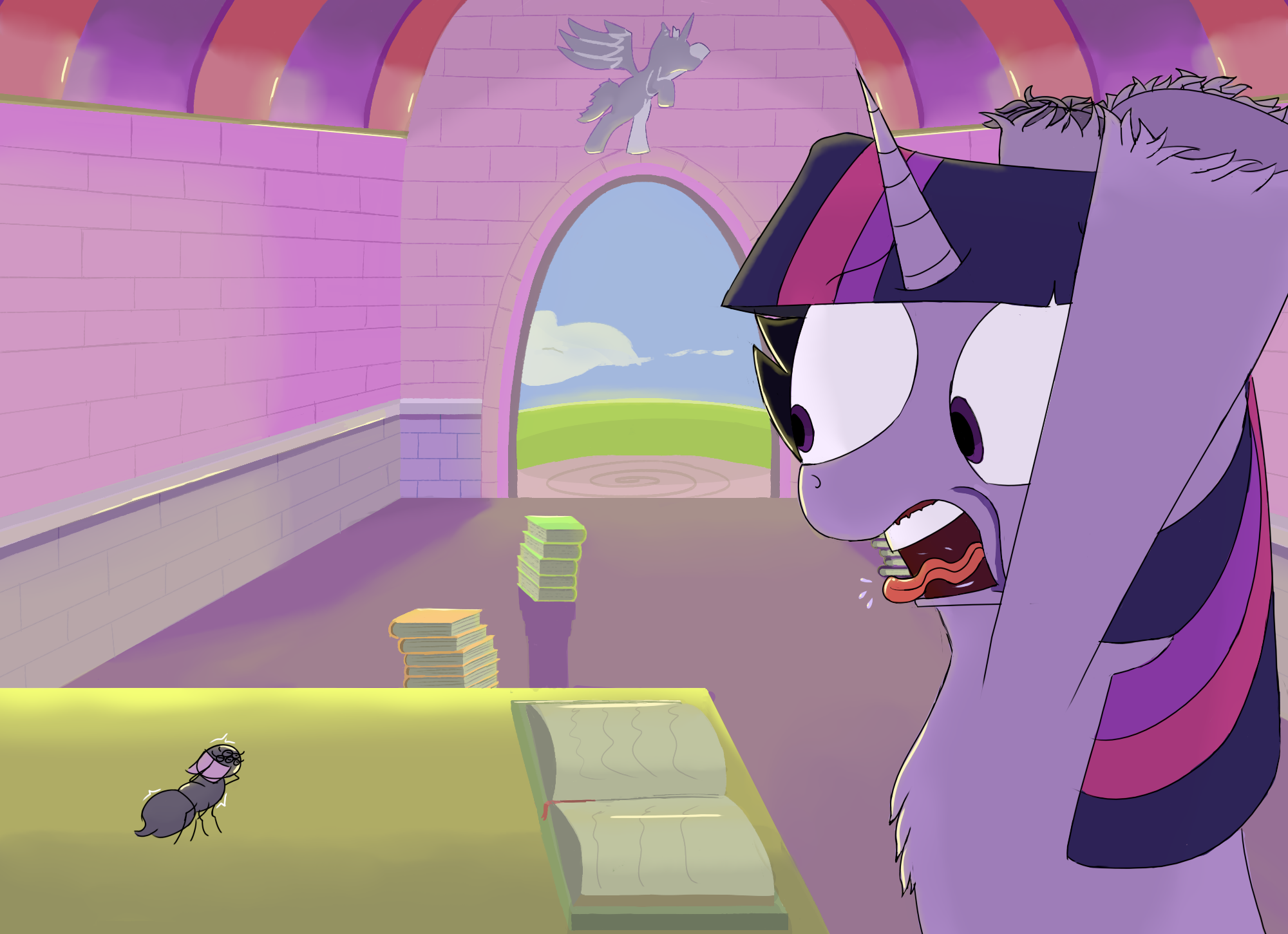 3450083 safe, artisticycrymelon, twilight sparkle, pony, spider