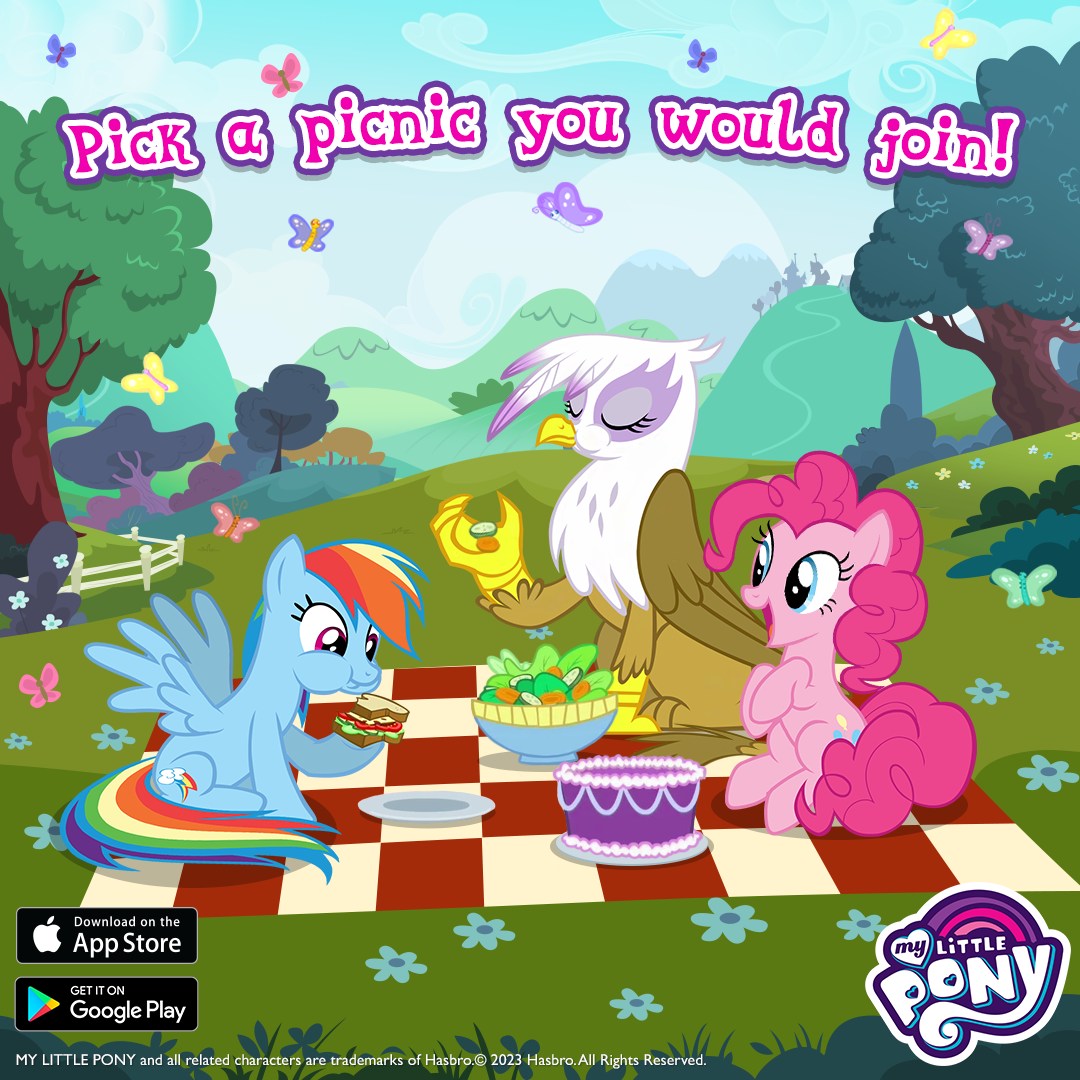 3452778 safe, gameloft, gilda, pinkie pie, rainbow dash, butterfly