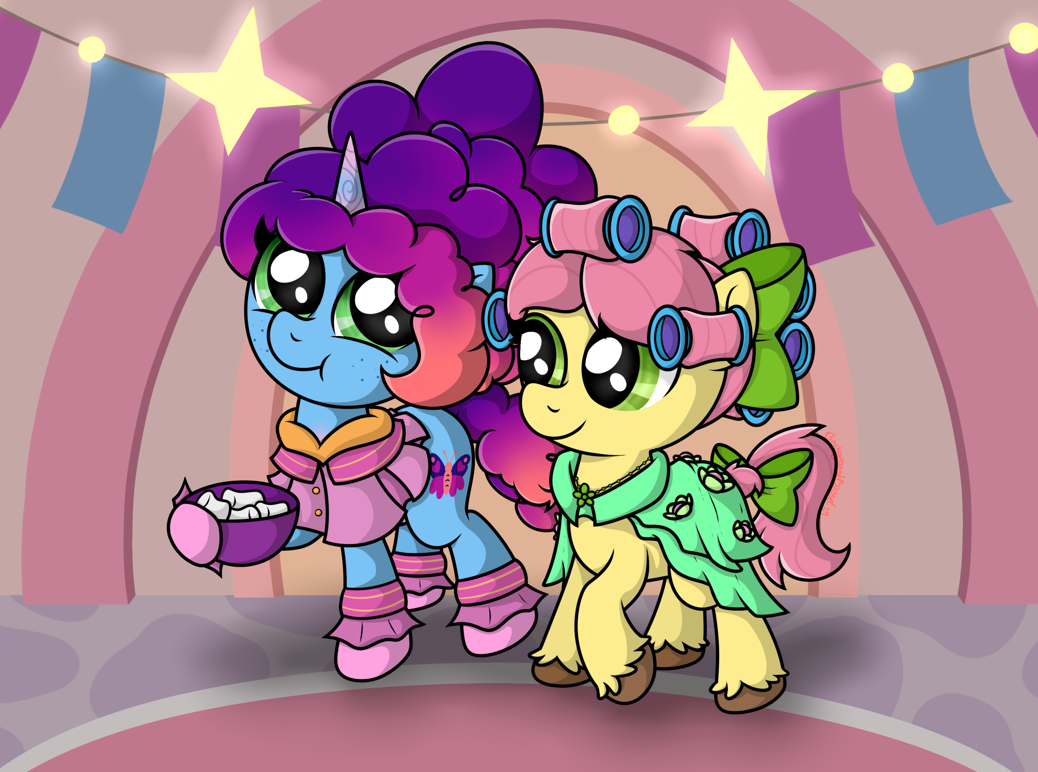 3453021 safe, artistbackground basset, misty brightdawn, posey