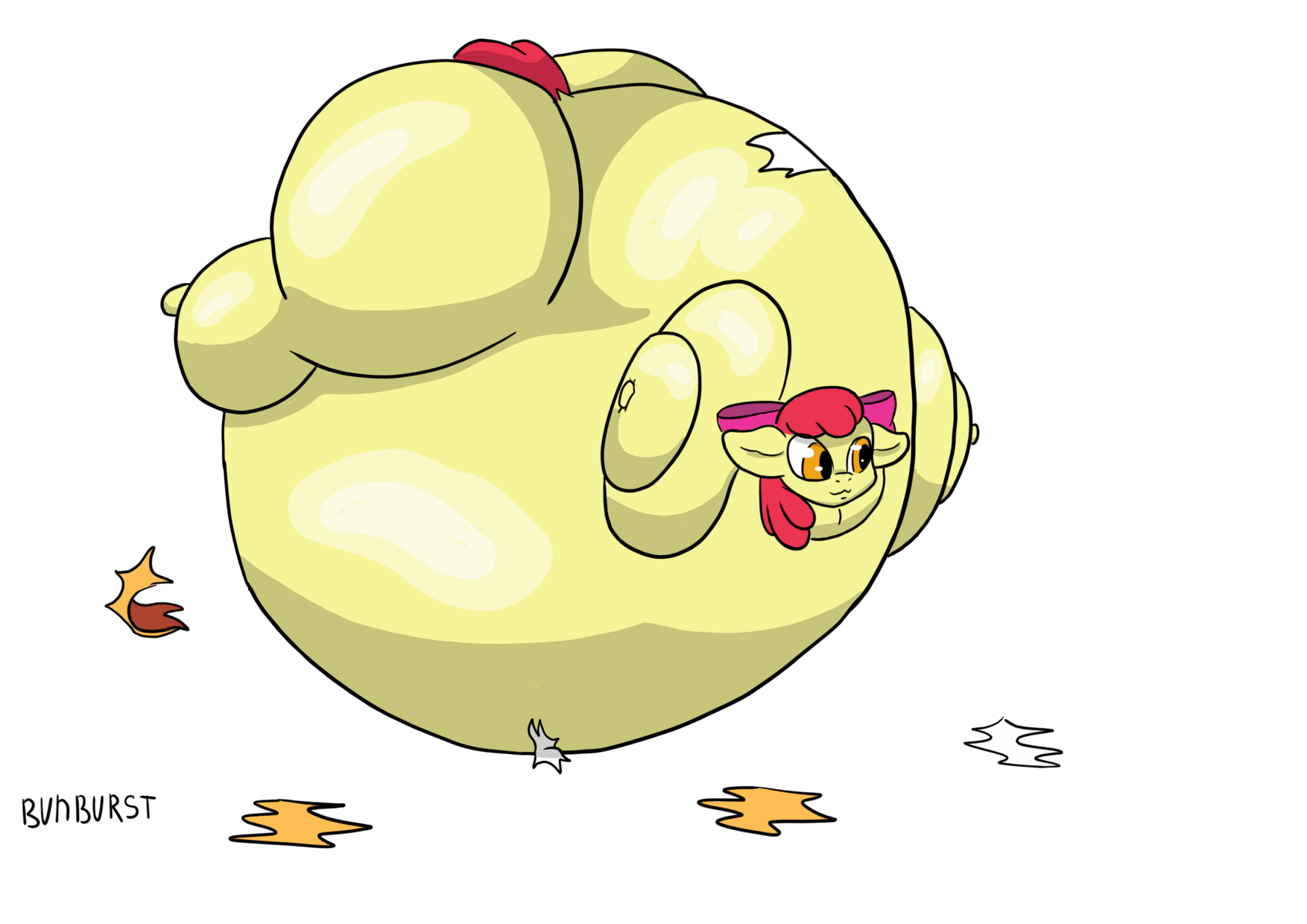 Flower Pokemon Inflation #3453475 - suggestive, artist:bun_burst, apple bloom, earth pony, pony ...