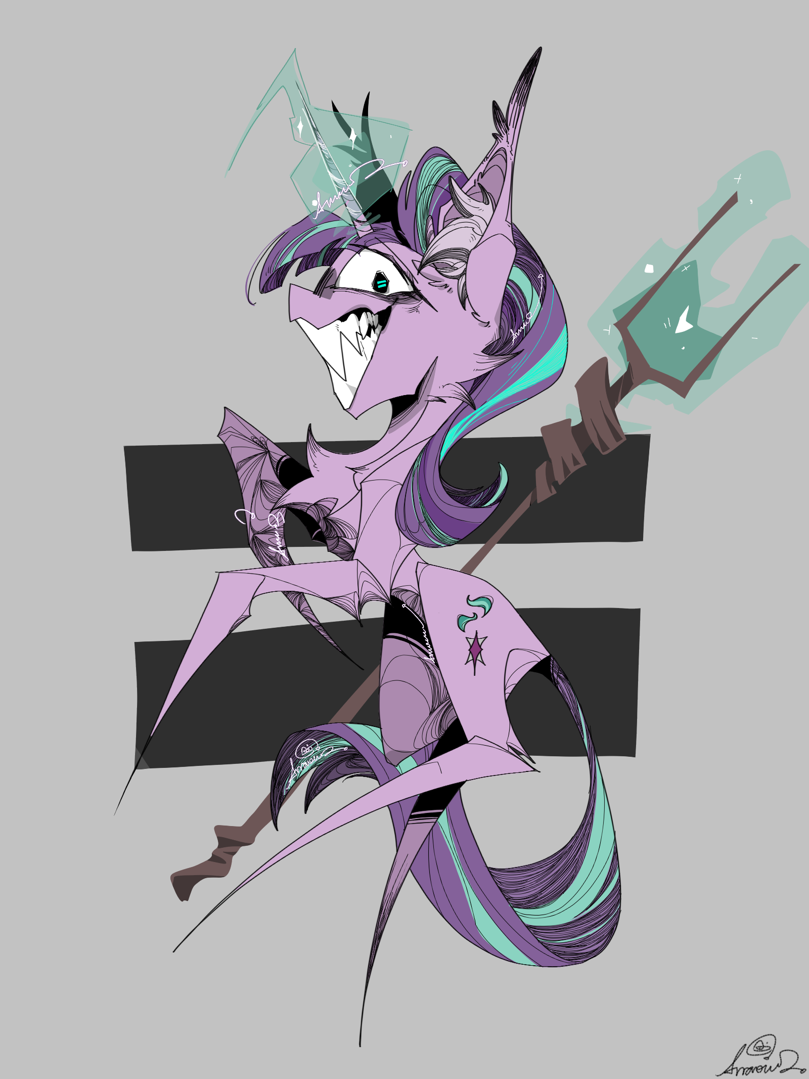 Sharp Mlp #3532484 - safe, artist:avravous, starlight glimmer, pony, unicorn, g4 ...