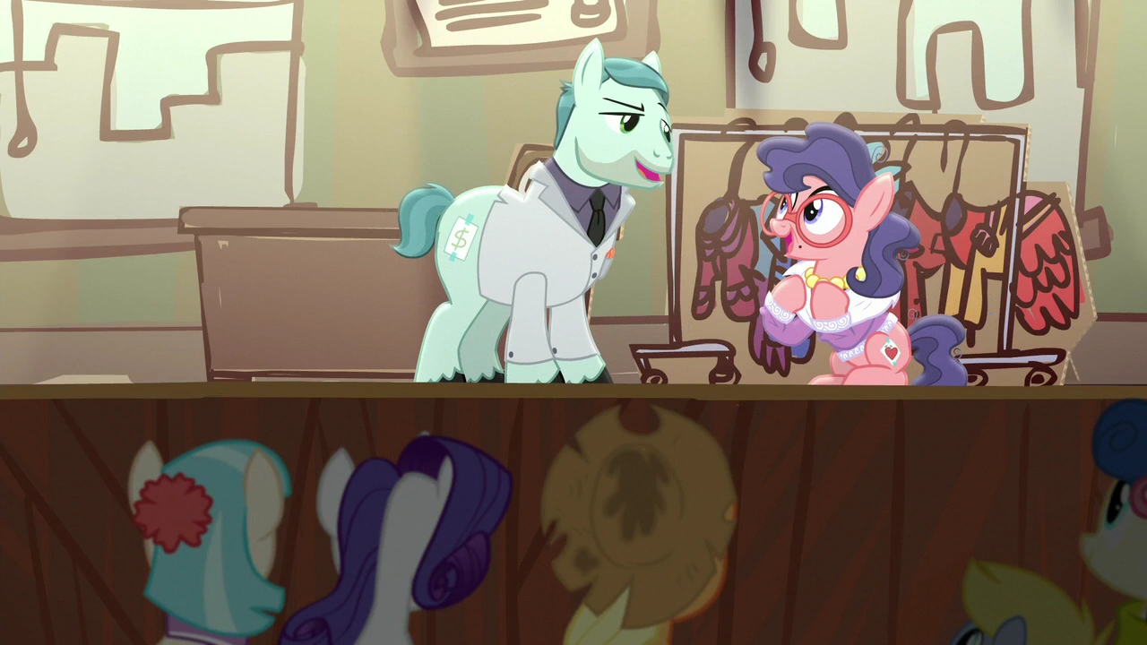 Mlp Blown Raspberry #3604275 - safe, screencap, applejack, blueberry curls, cloudy daze ...