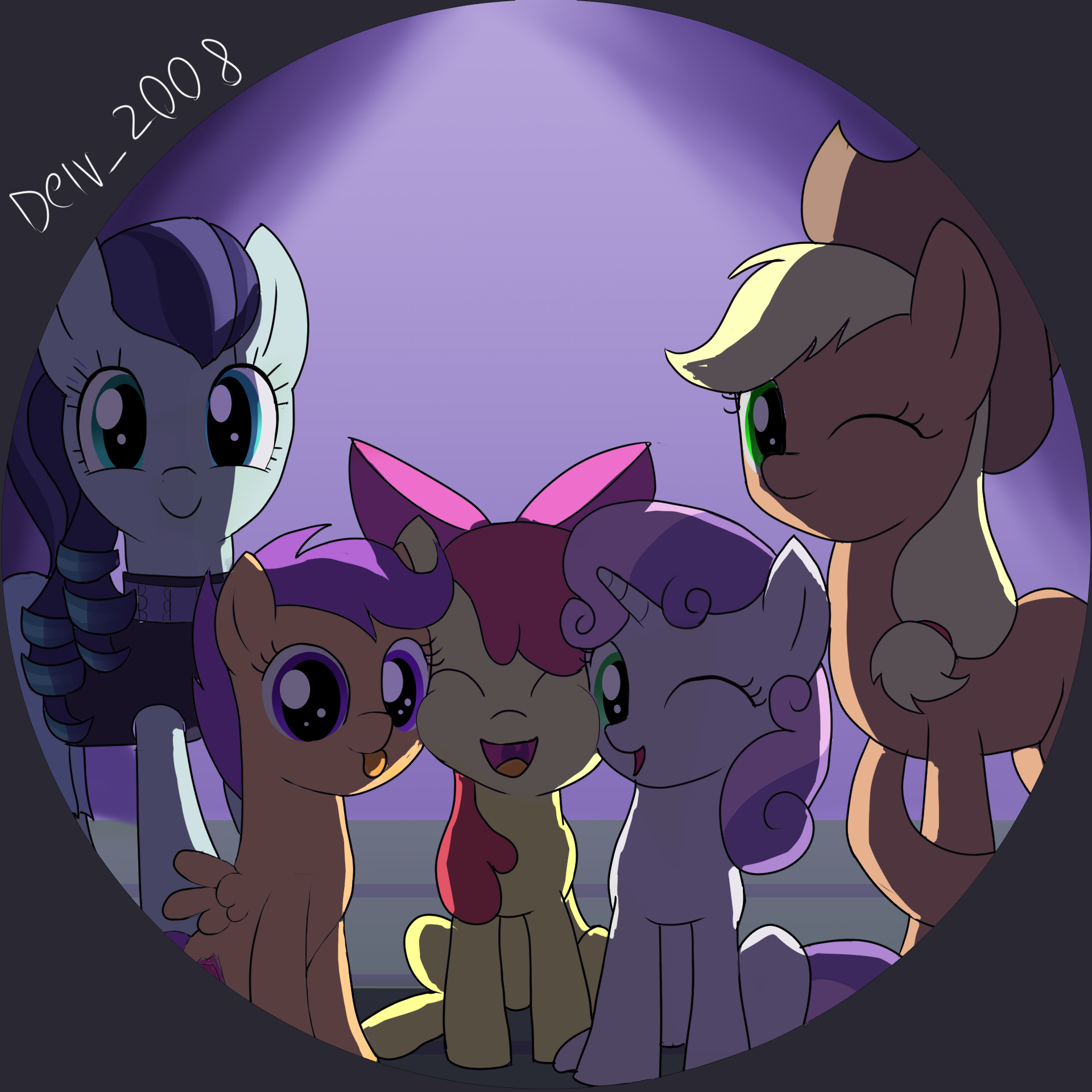 #3621984 - safe, artist:deiv_2008, apple bloom, applejack, coloratura ...