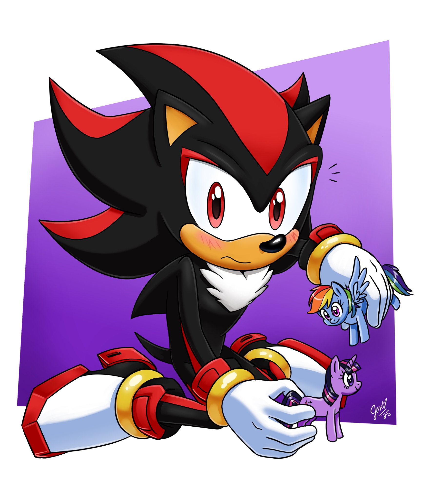 Shadow Embarrassed #3626692 - safe, artist:chibijenhen, rainbow dash, twilight sparkle ...