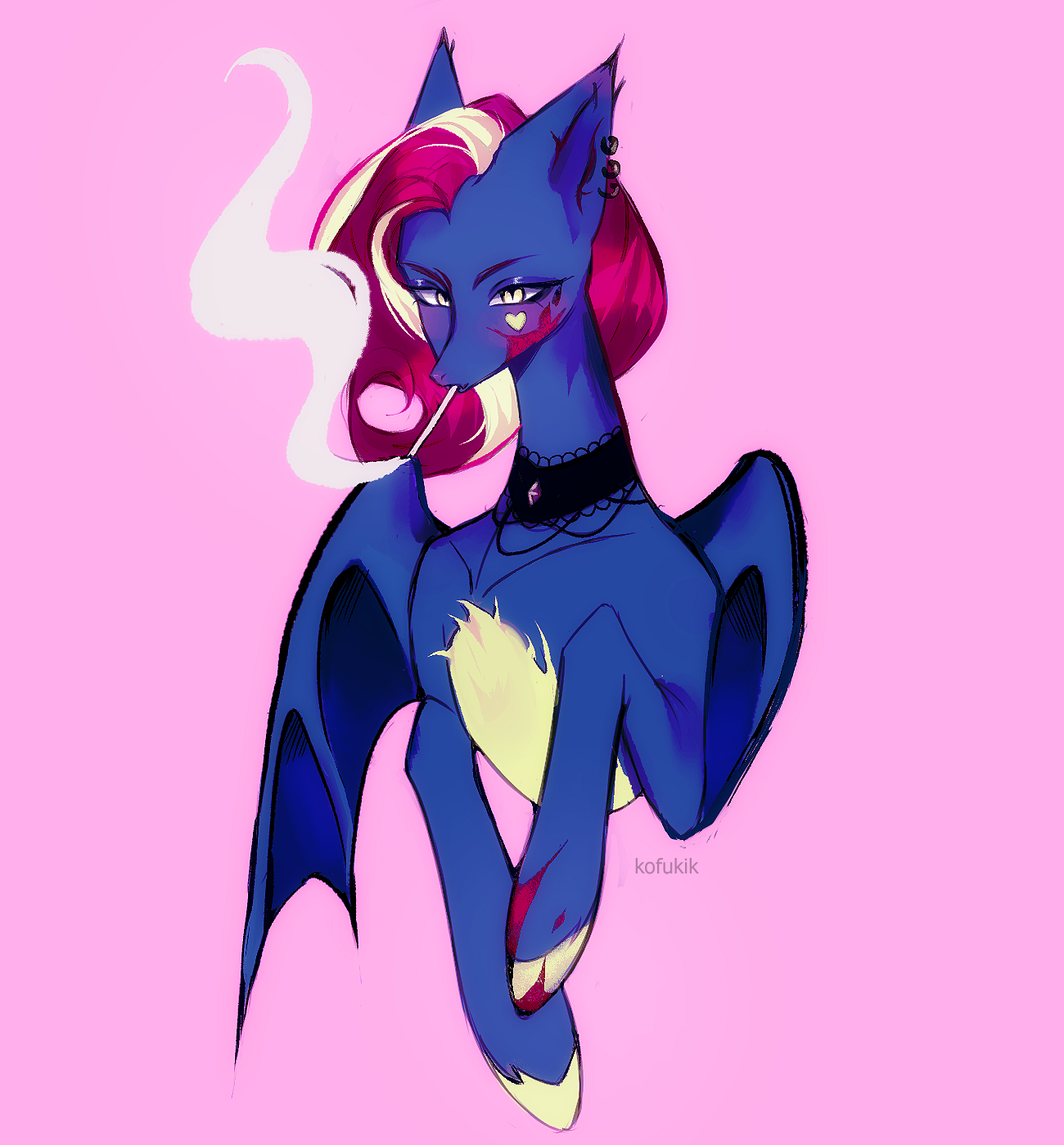 3633215 safe, artistkofukik, oc, oc only, ocnightingale ode, bat