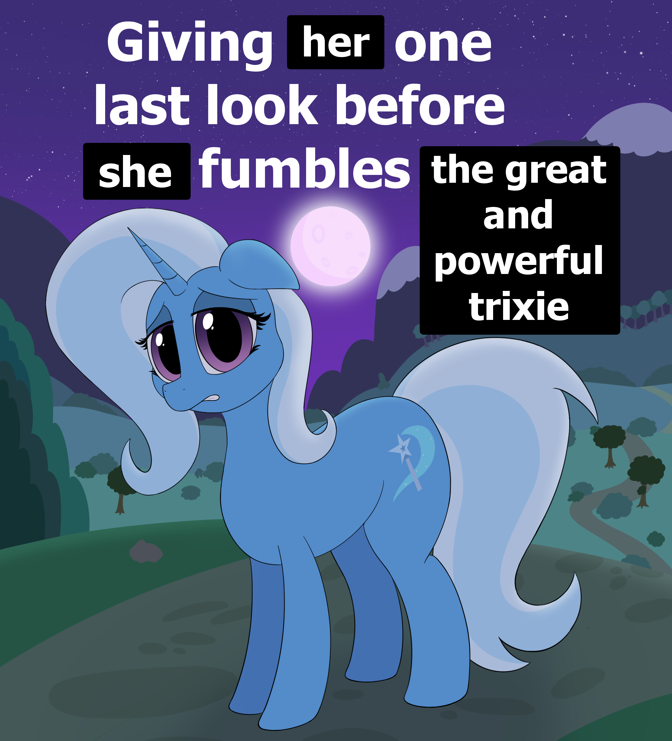 #3648844 - safe, artist:ligmire, trixie, pony, unicorn, g4, caption ...