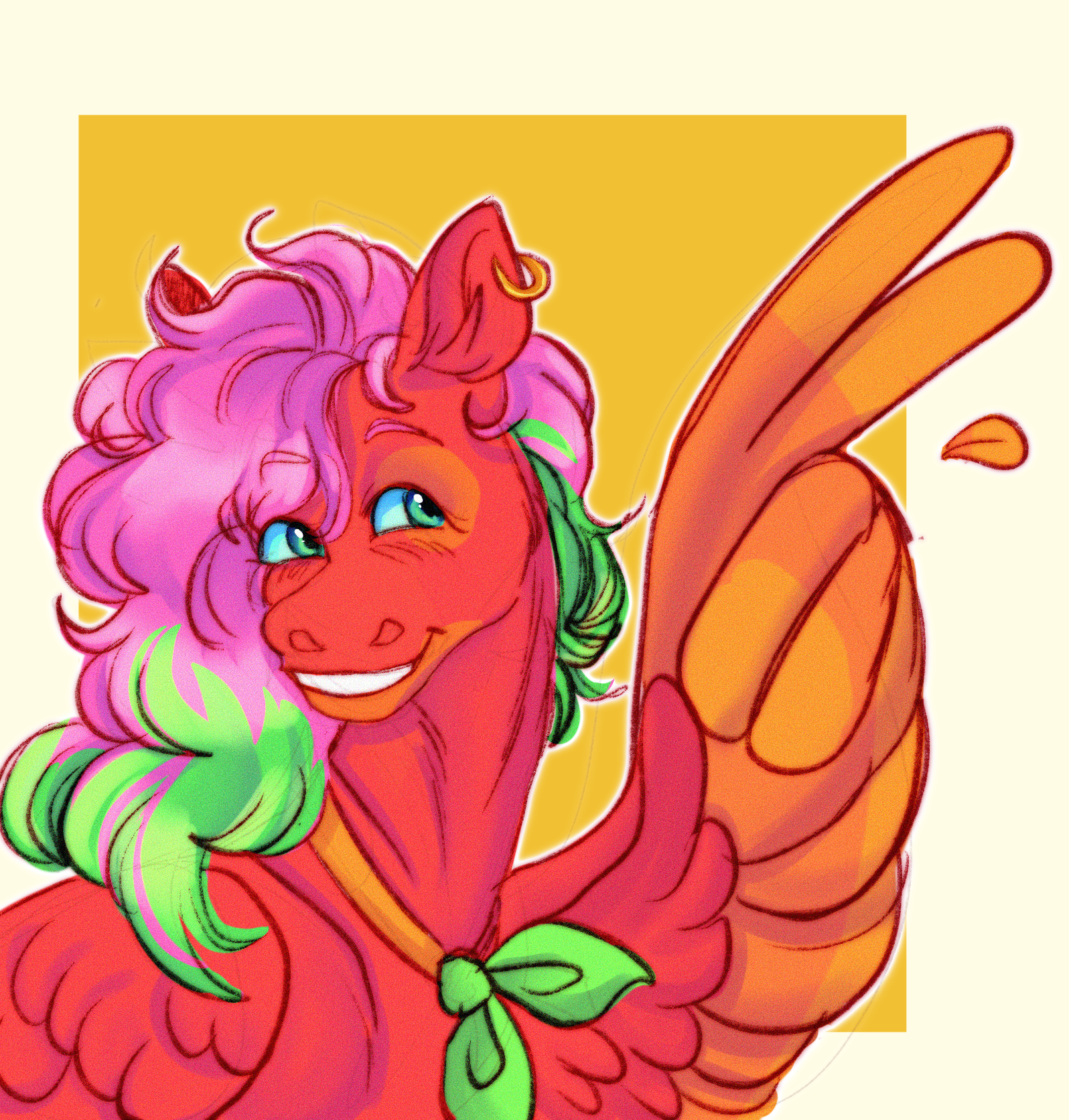 #3635080 - safe, artist:cactiflowers, oc, pegasus, pony, female, mare ...