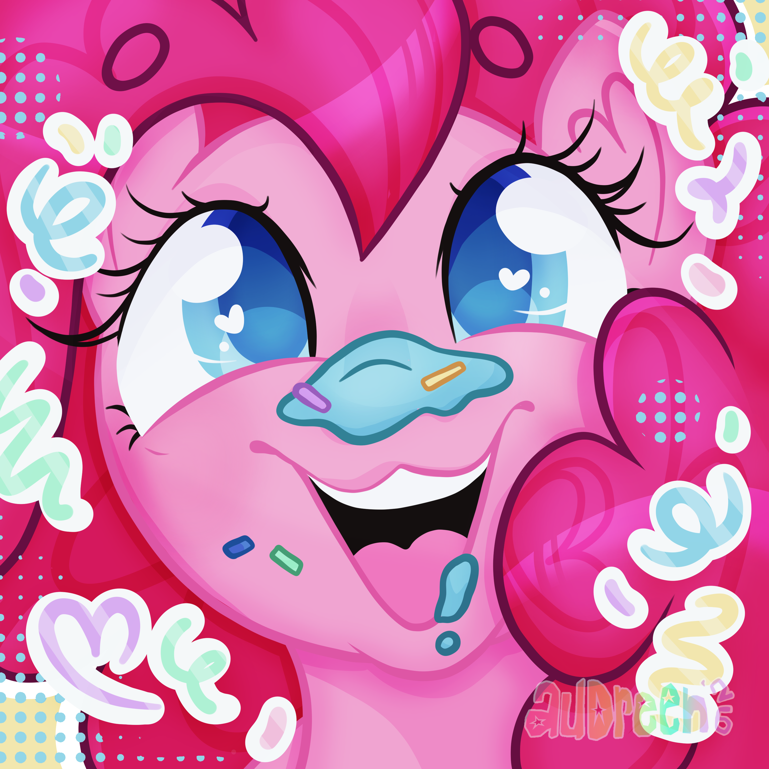 #3777619 - safe, artist:audreen, pinkie pie, earth pony, pony, g4 ...