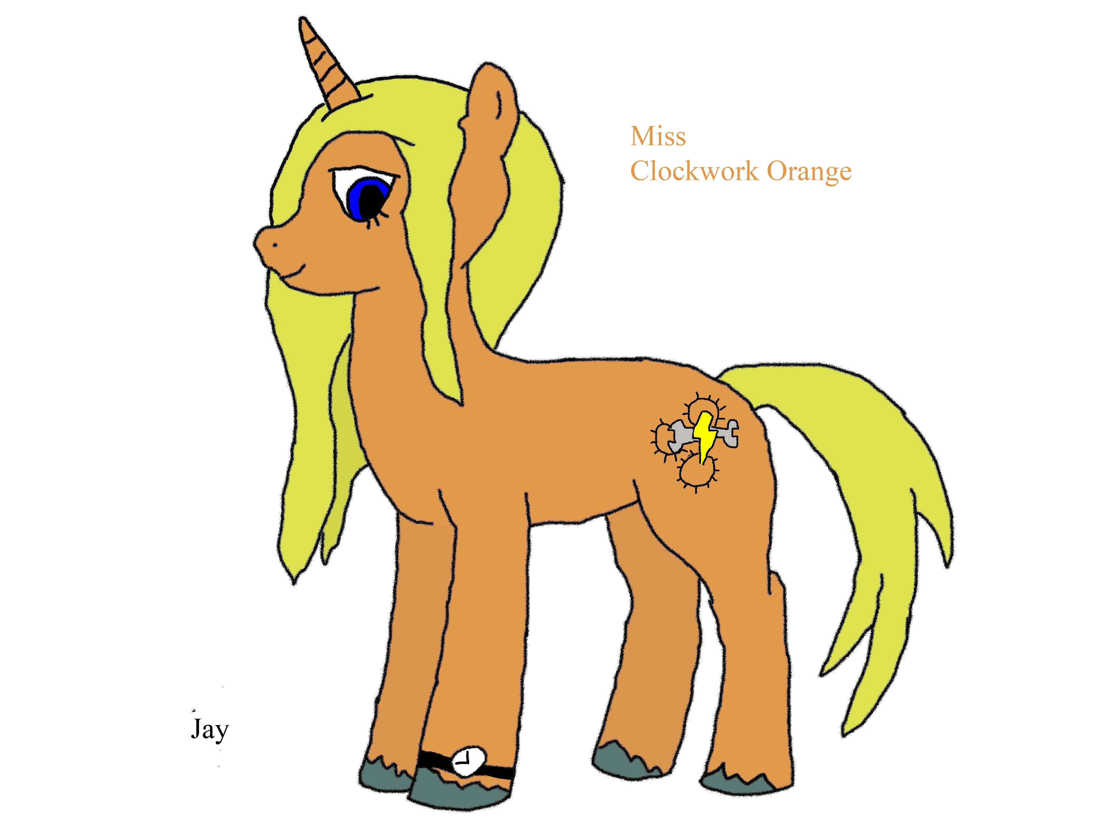 Mlp Clockwork #123521 - safe, artist:kapo87, oc, oc only, oc:clockwork orange, clocky ...