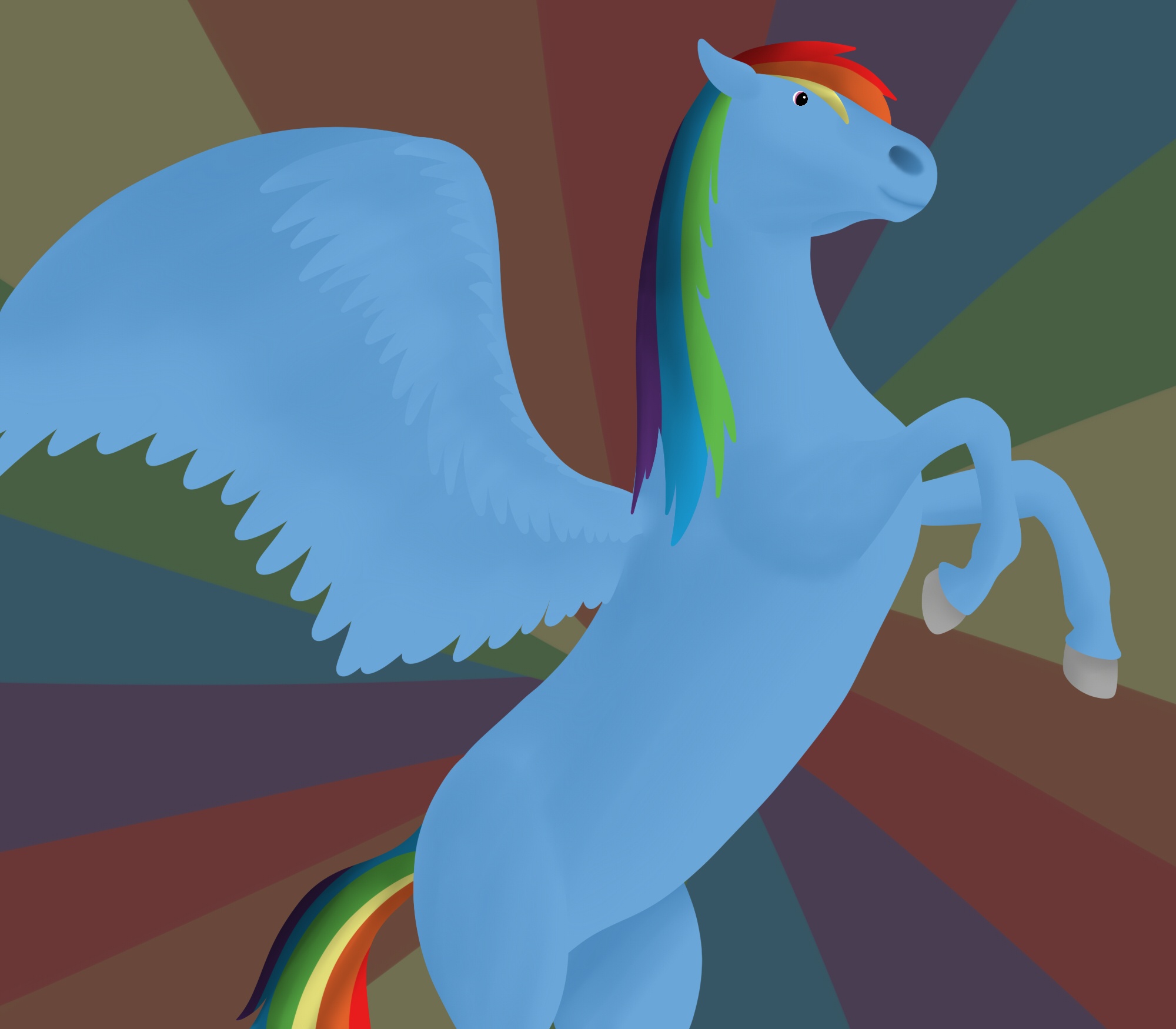 #158235 - safe, artist:kobaloi, rainbow dash, horse, pony, g4, female ...