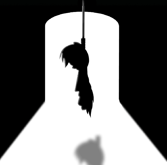 "1 Shot" Leona's Final Stand - Page 2 13059__solo_rainbow+dash_animated_grimdark_artist+needed_grayscale_rope_black+and+white_death_hanging