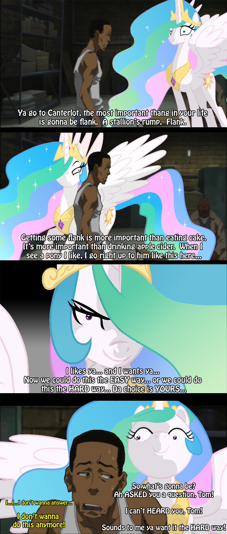 Boondocks. Molestia, the booty warrior. Crossovers Fimfiction