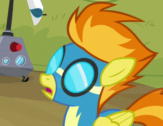 33782__safe_screencap_spitfire_hurricane+fluttershy_animated_mother+of+celestia_reaction+image_solo.gif