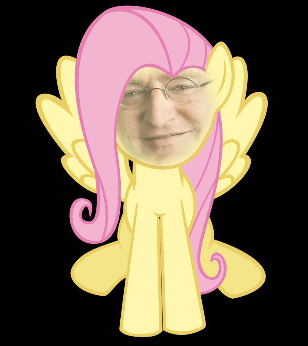 #211000 - safe, edit, fluttershy, face, gabe newell - Derpibooru