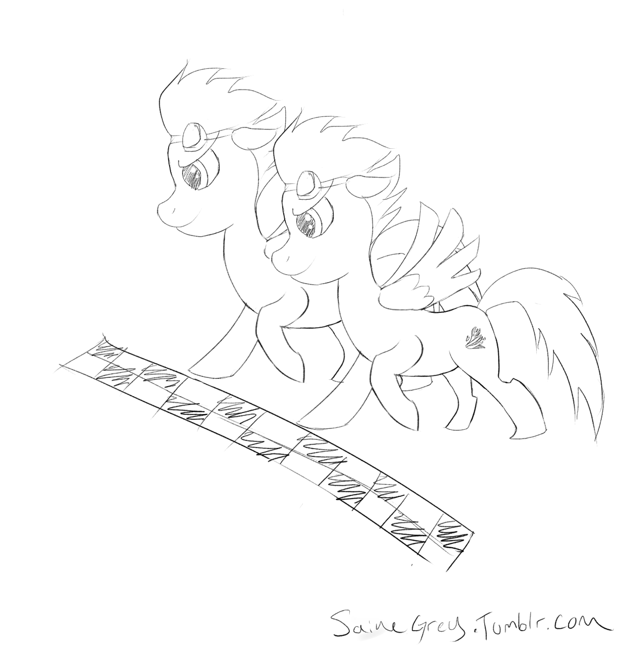 Safe Artist Saine Grey Spitfire Minute Art Challenge Derpibooru