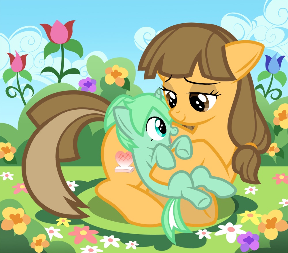 439730__safe_smiling_cute_open+mouth_ponified_unicorn_hug_earth+pony_happy_cutie+mark