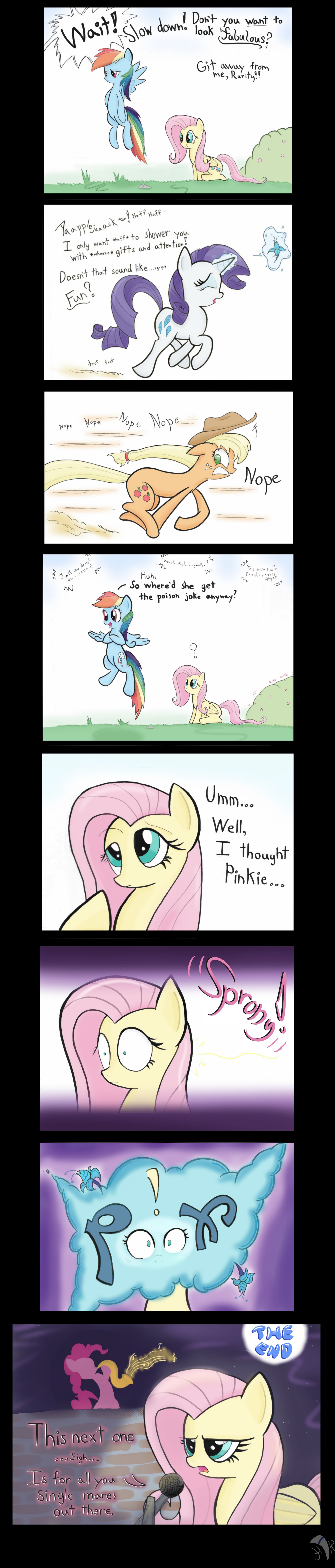 Flutterguy #452944 - safe, artist:heir-of-rick, applejack, fluttershy, rainbow ...