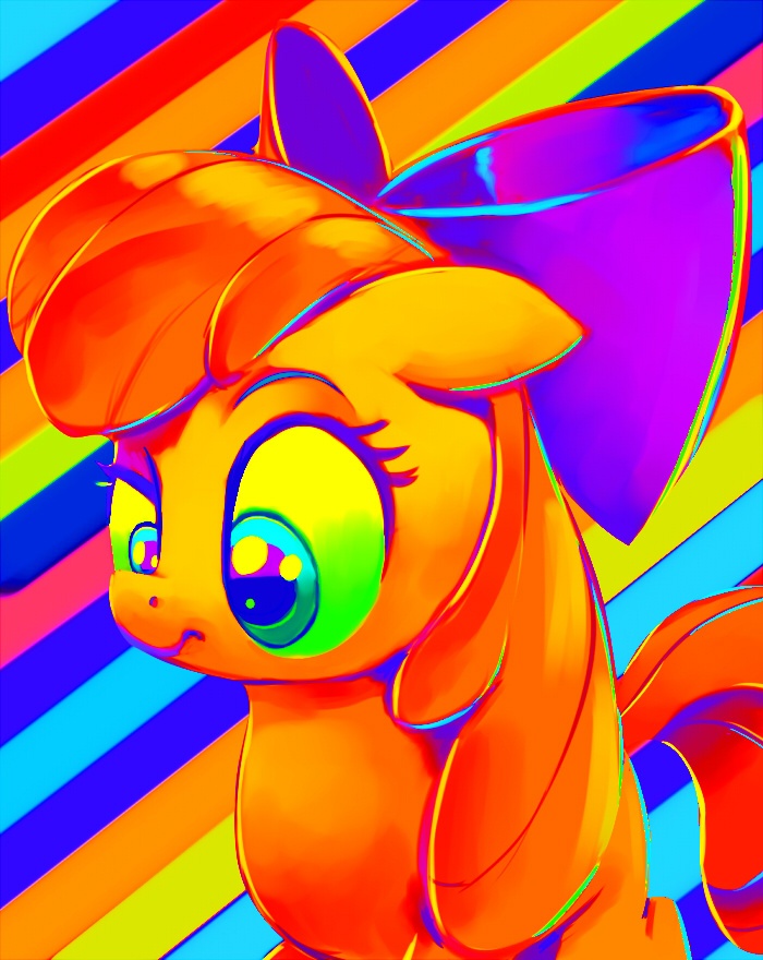 Safe Artist Gsphere Apple Bloom Female Psychedelic Solo Derpibooru