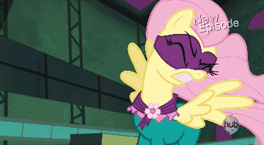 503021__safe_solo_fluttershy_animated_clothes_screencap_costume_angry_transformation_power+ponies.gif