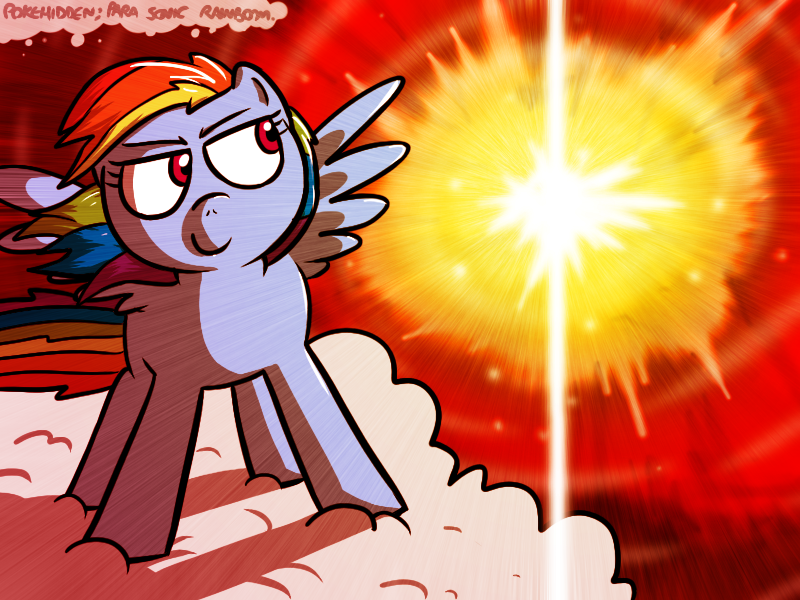 Safe Artist Pokehidden Rainbow Dash Pegasus Pony Cloud Explosion Female Mare