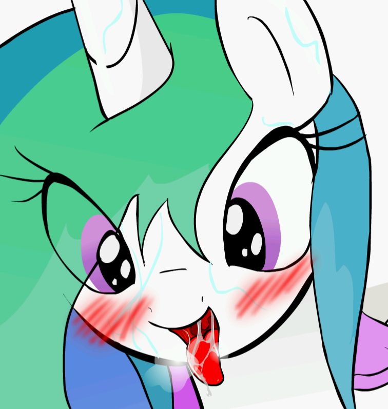 306211 Suggestive Artist Zev Princess Celestia Blushing Drool Female Tongue Out