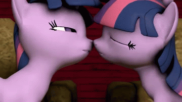 308692 - dead source, suggestive, artist:twily404, twilight sparkle, pony,  unicorn, 3d, animated, duo, female, kiss on the lips, kissing, lesbian,  mare, selfcest, shipping, sloppy kissing, source filmmaker, twitwi,  twolight, unicorn twilight, video