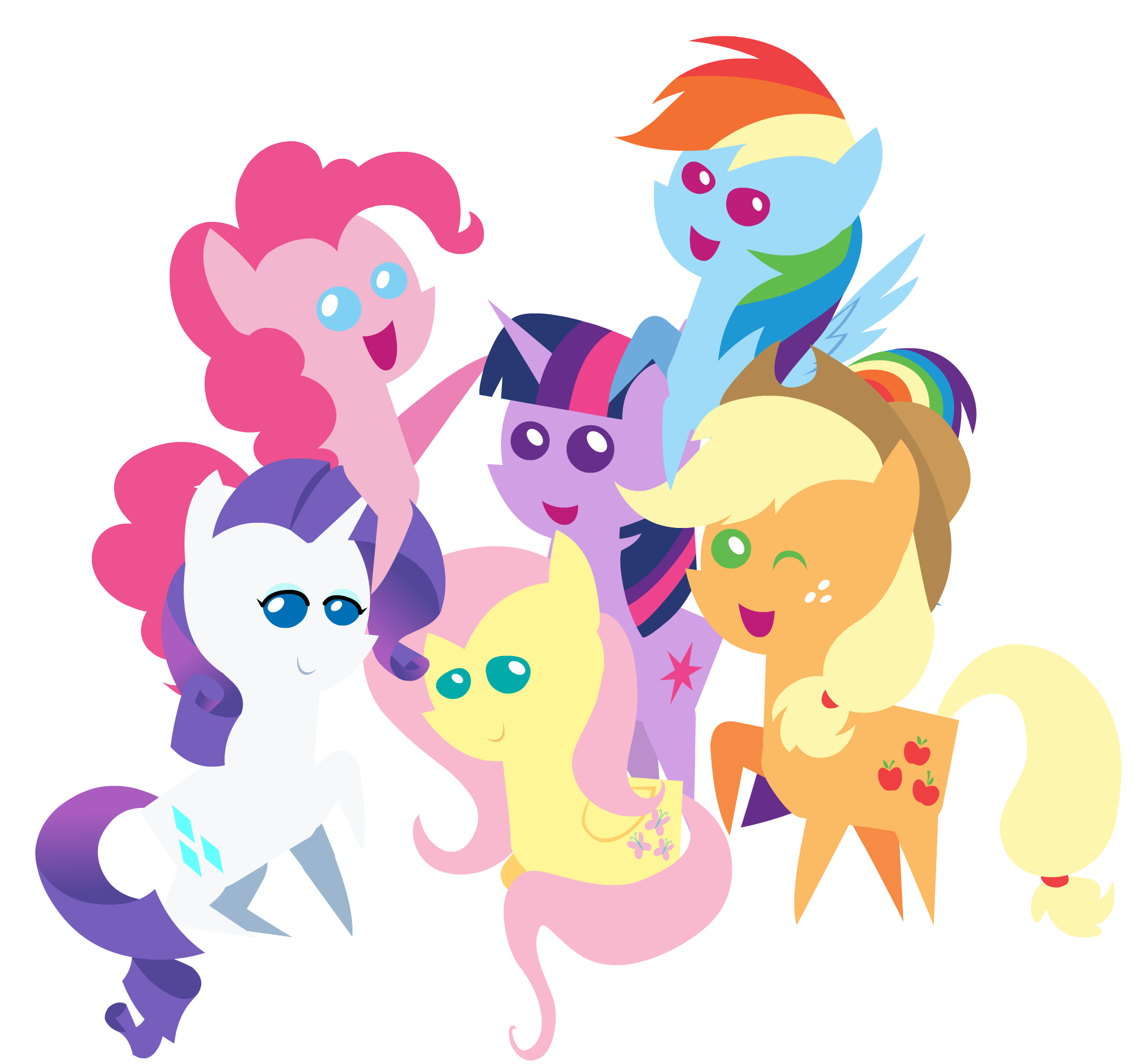 The Mane Six. Пони. Милая пони. Пони мультик.